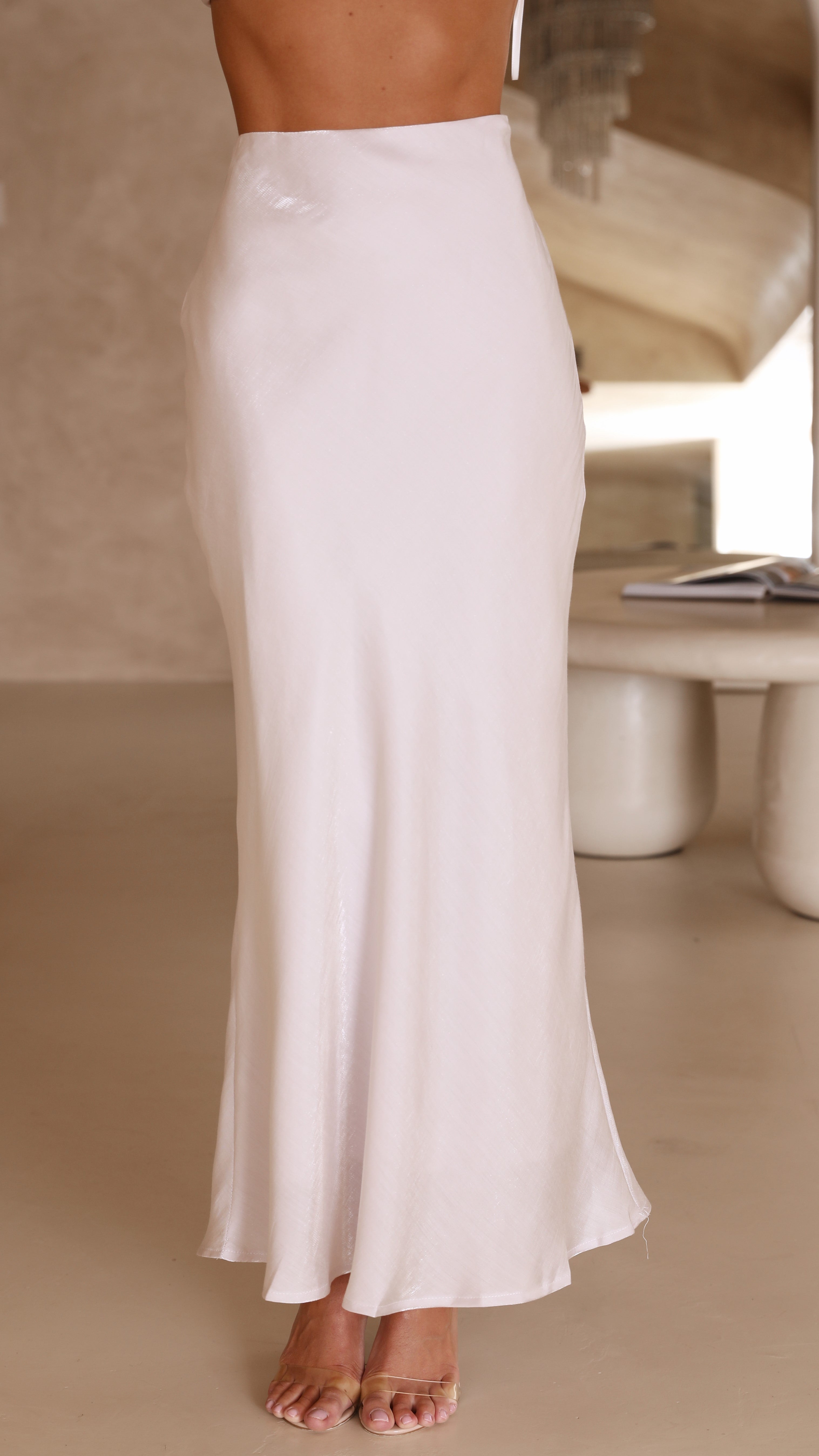 Gia Maxi Skirt - Silver-Sunshines Bliss