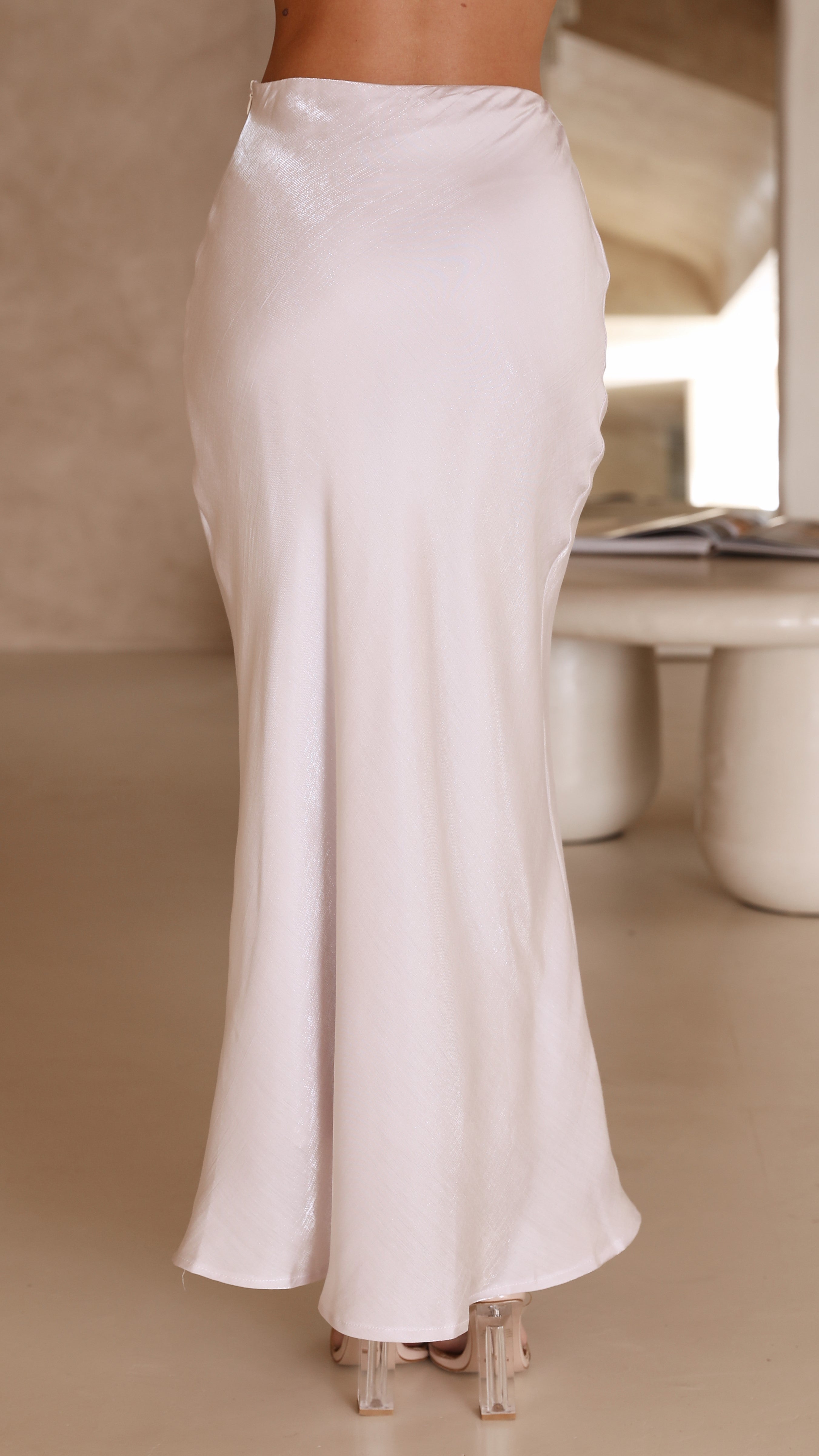 Gia Maxi Skirt - Silver-Sunshines Bliss