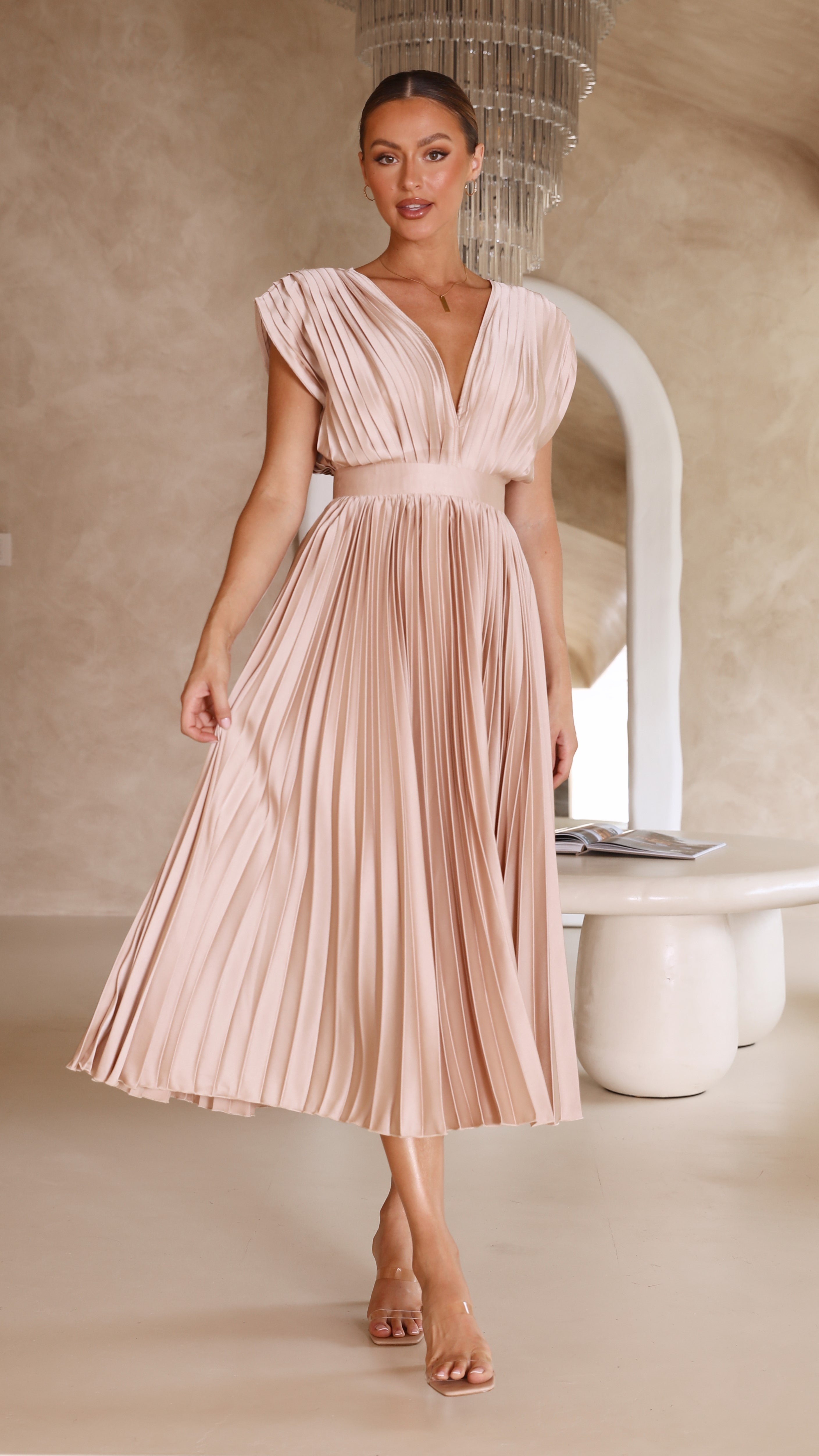 Gina Maxi Dress - Champagne-Sunshines Bliss