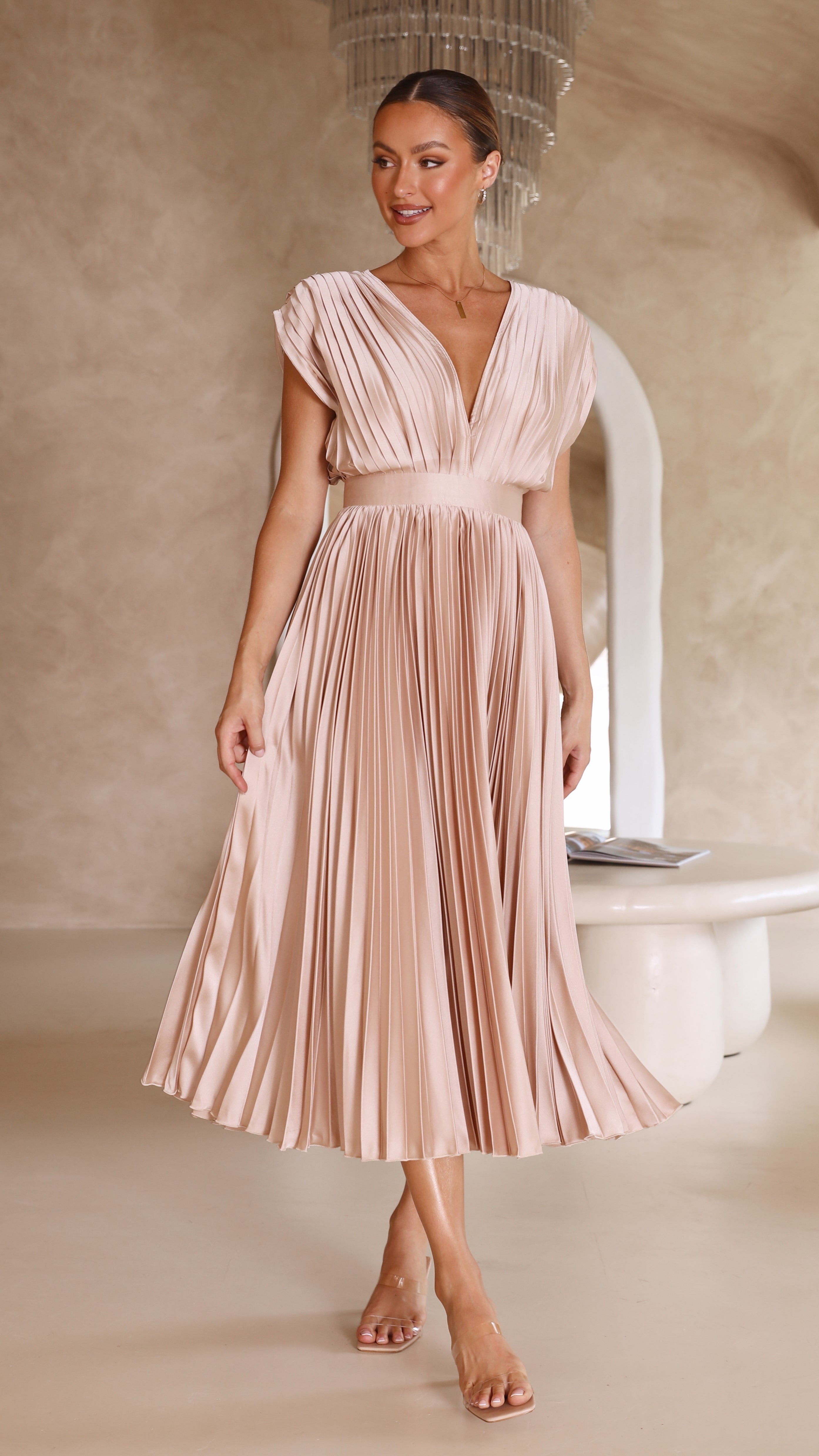 Gina Maxi Dress - Champagne-Sunshines Bliss