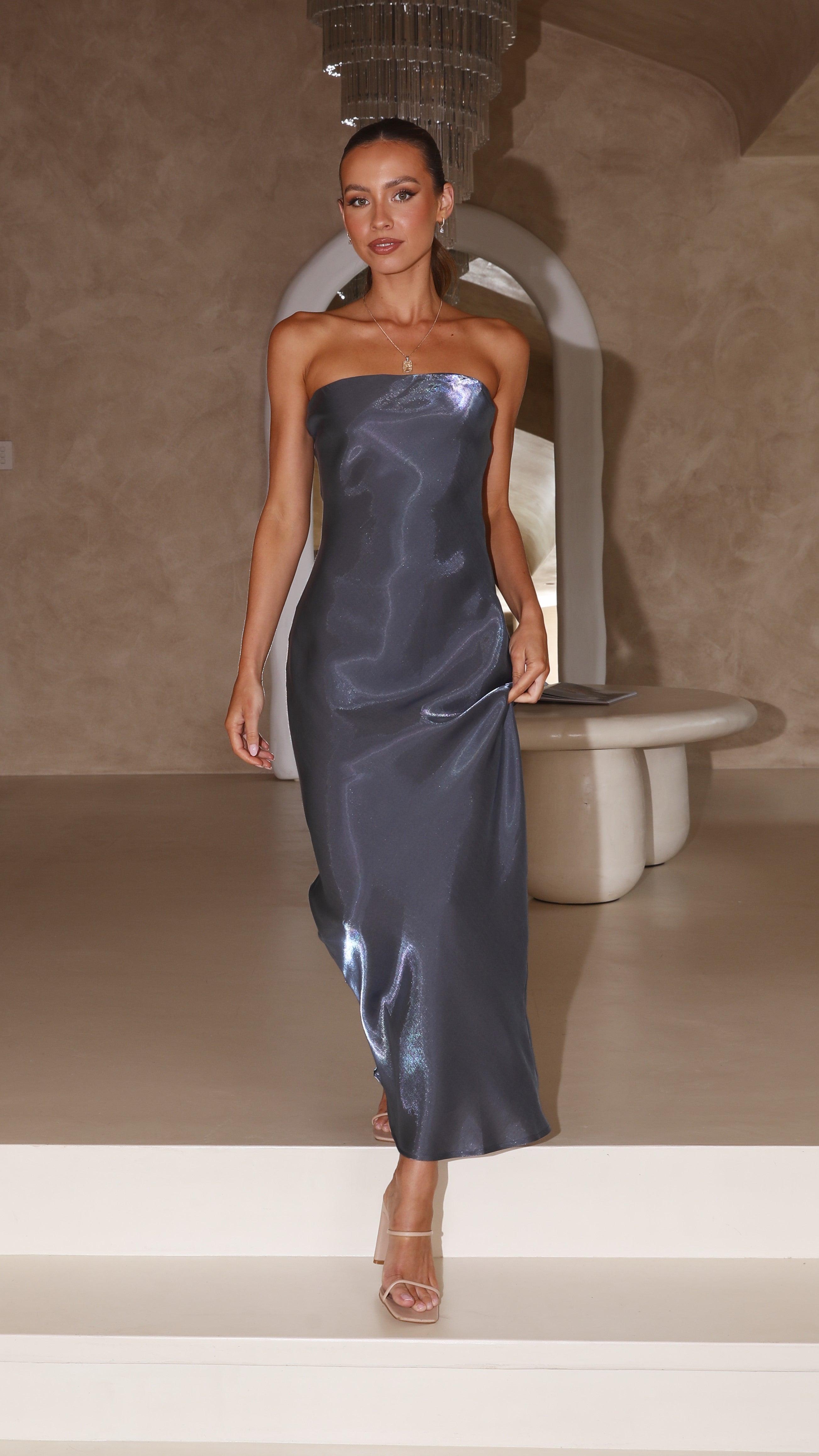 Blair Strapless Maxi Dress - Midnight Blue-Sunshines Bliss