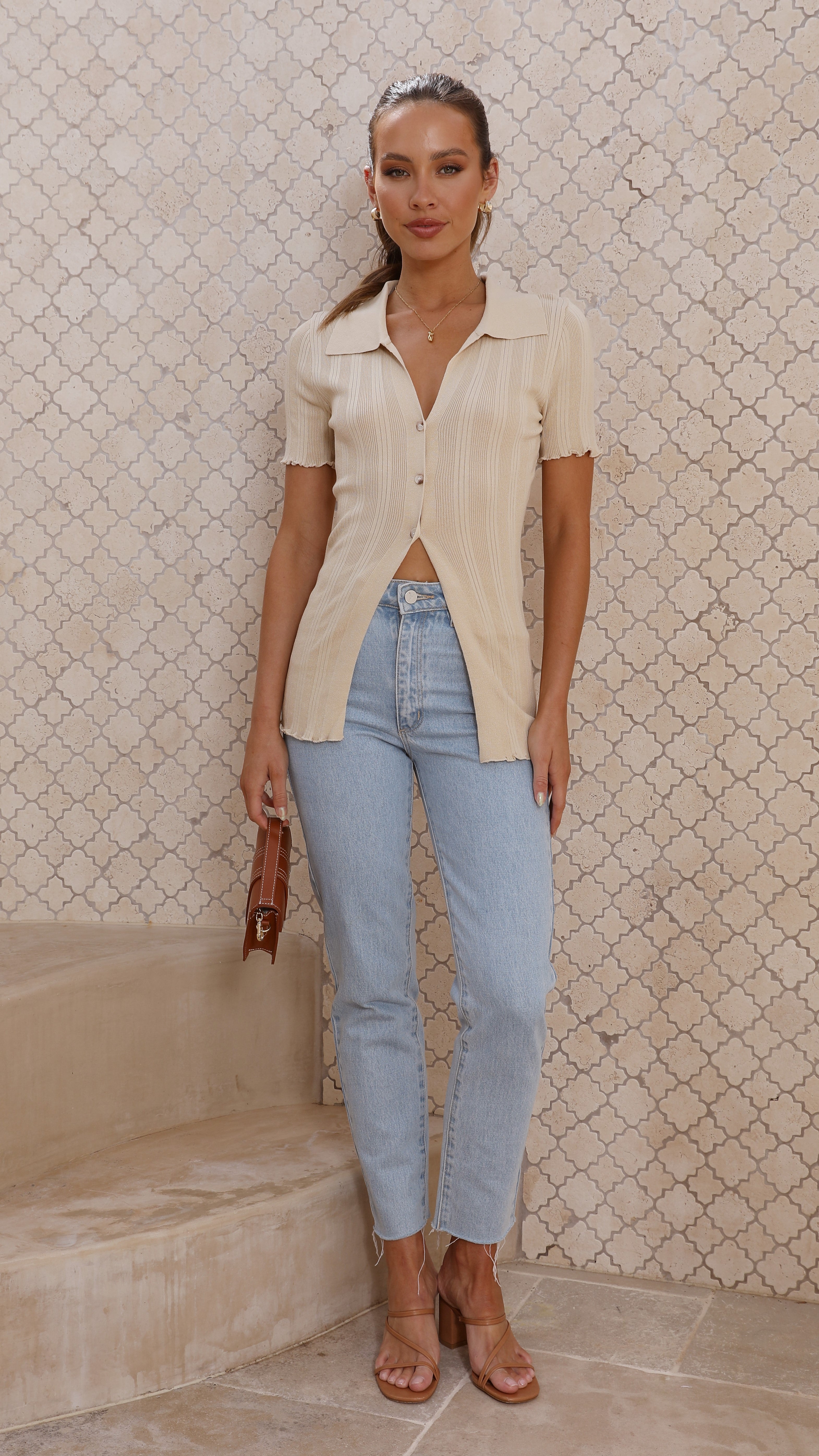 Dom Knit Top - Natural-Sunshines Bliss