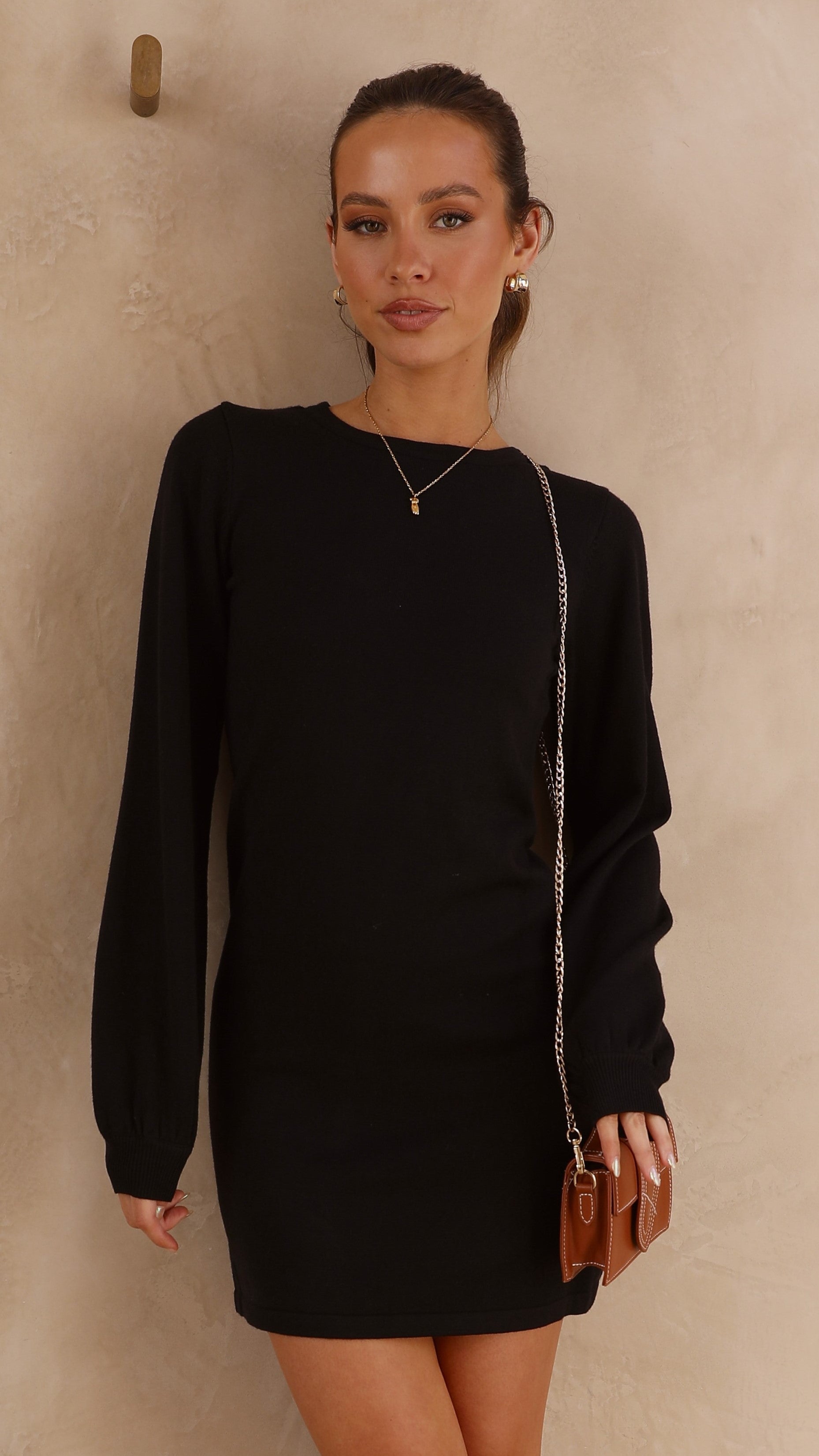 Lulu Mini Dress - Black-Sunshines Bliss