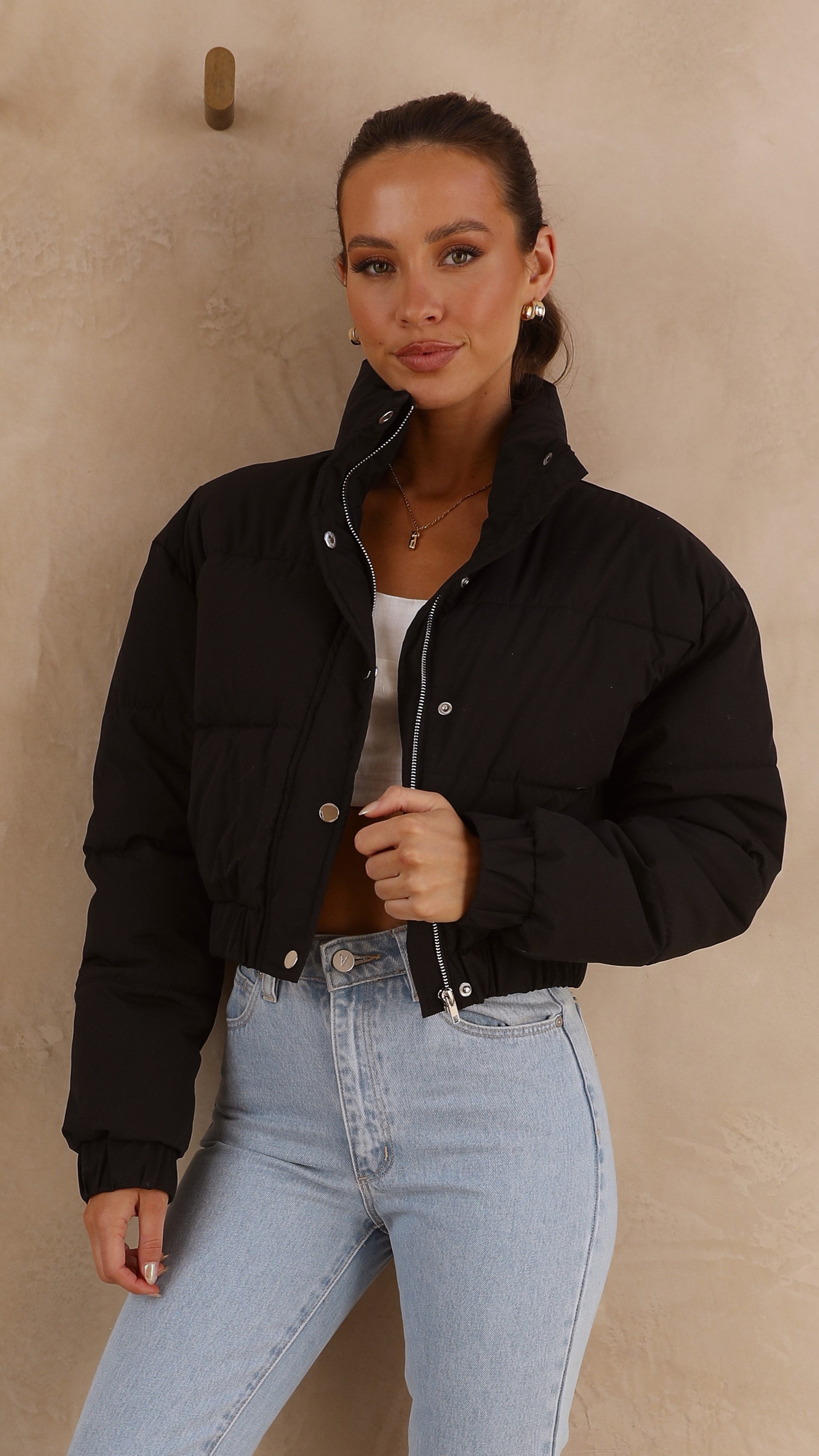 Scarlett Puffer Jacket - Black-Sunshines Bliss