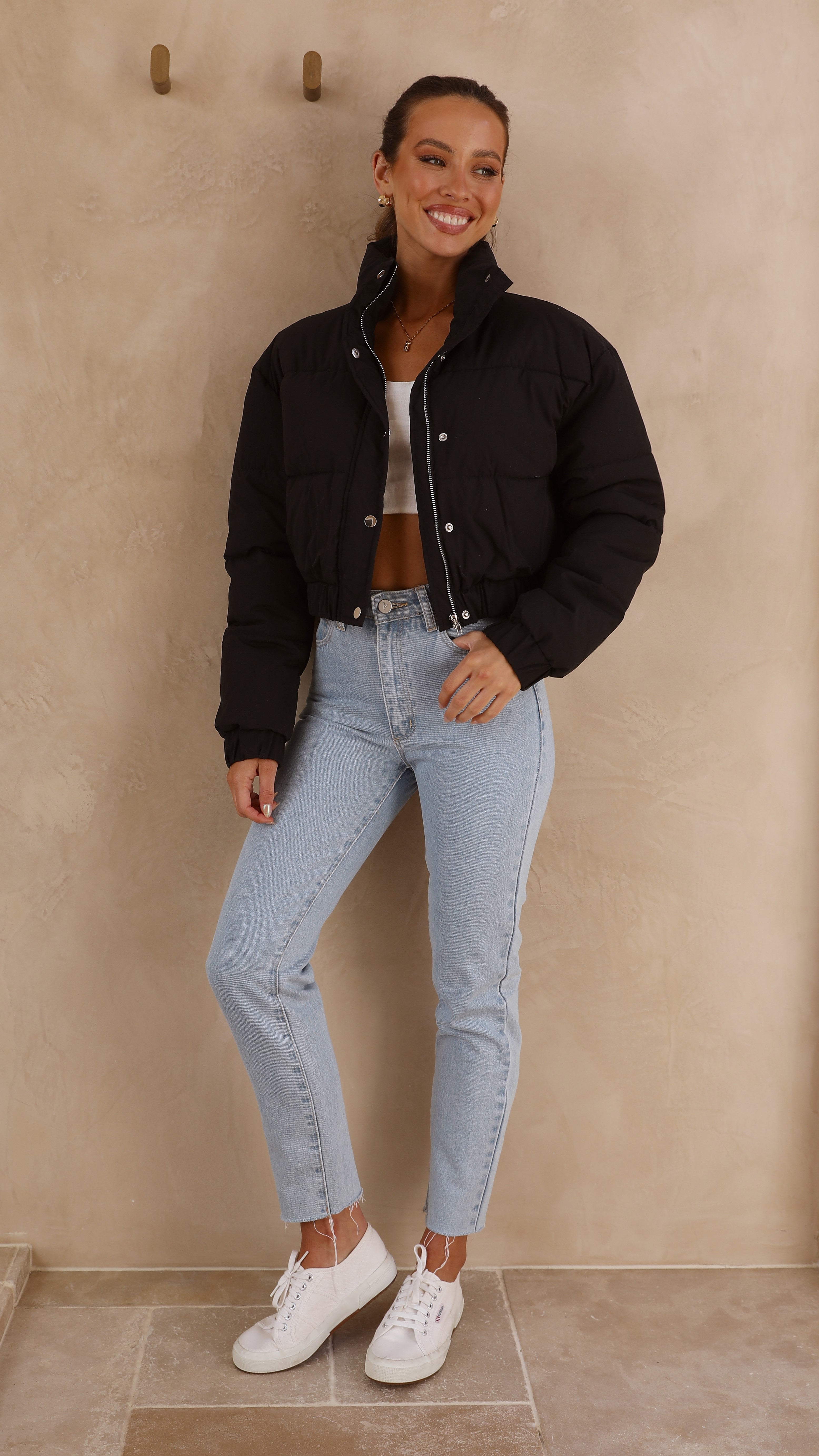 Scarlett Puffer Jacket - Black-Sunshines Bliss