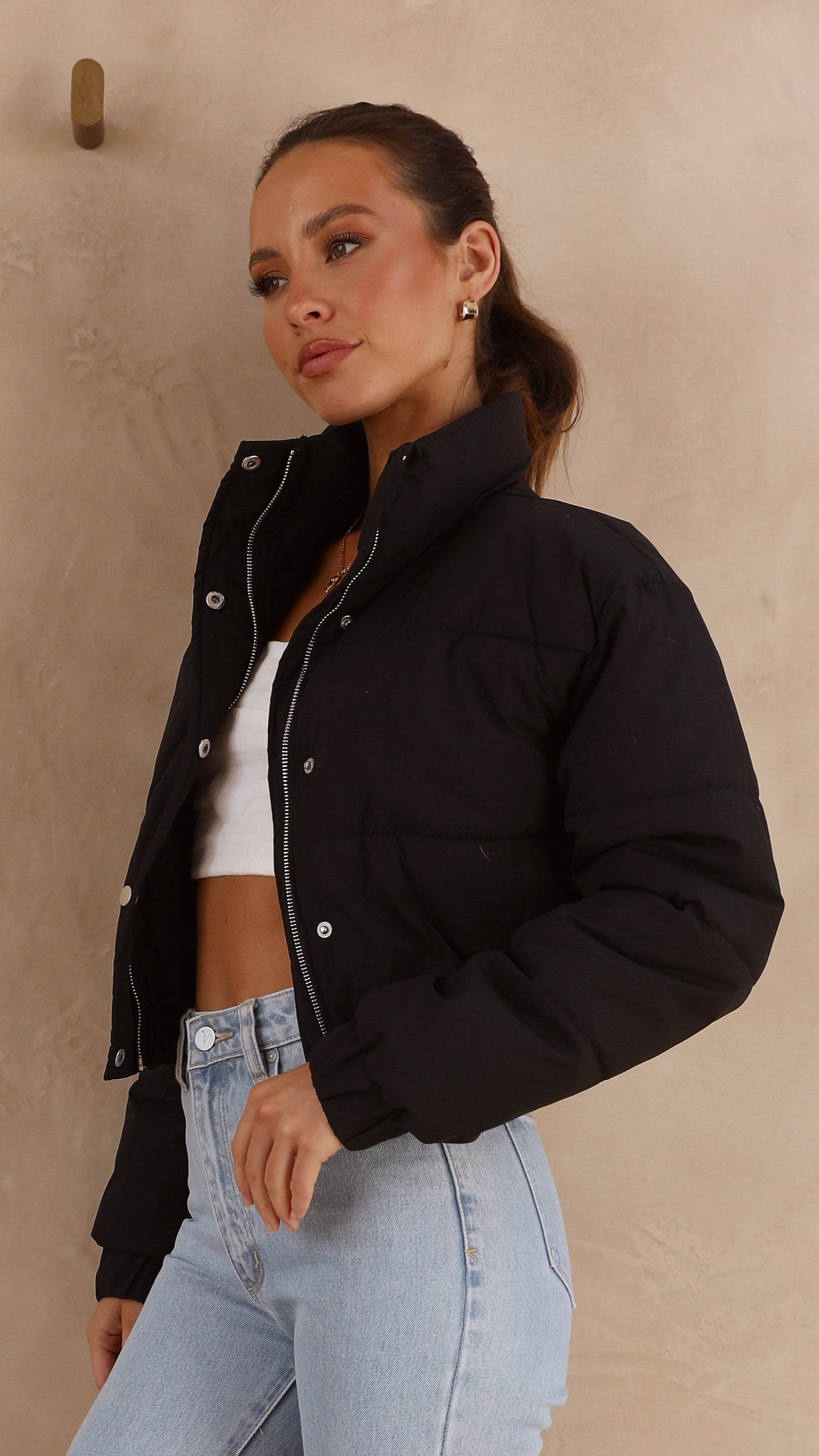 Scarlett Puffer Jacket - Black-Sunshines Bliss