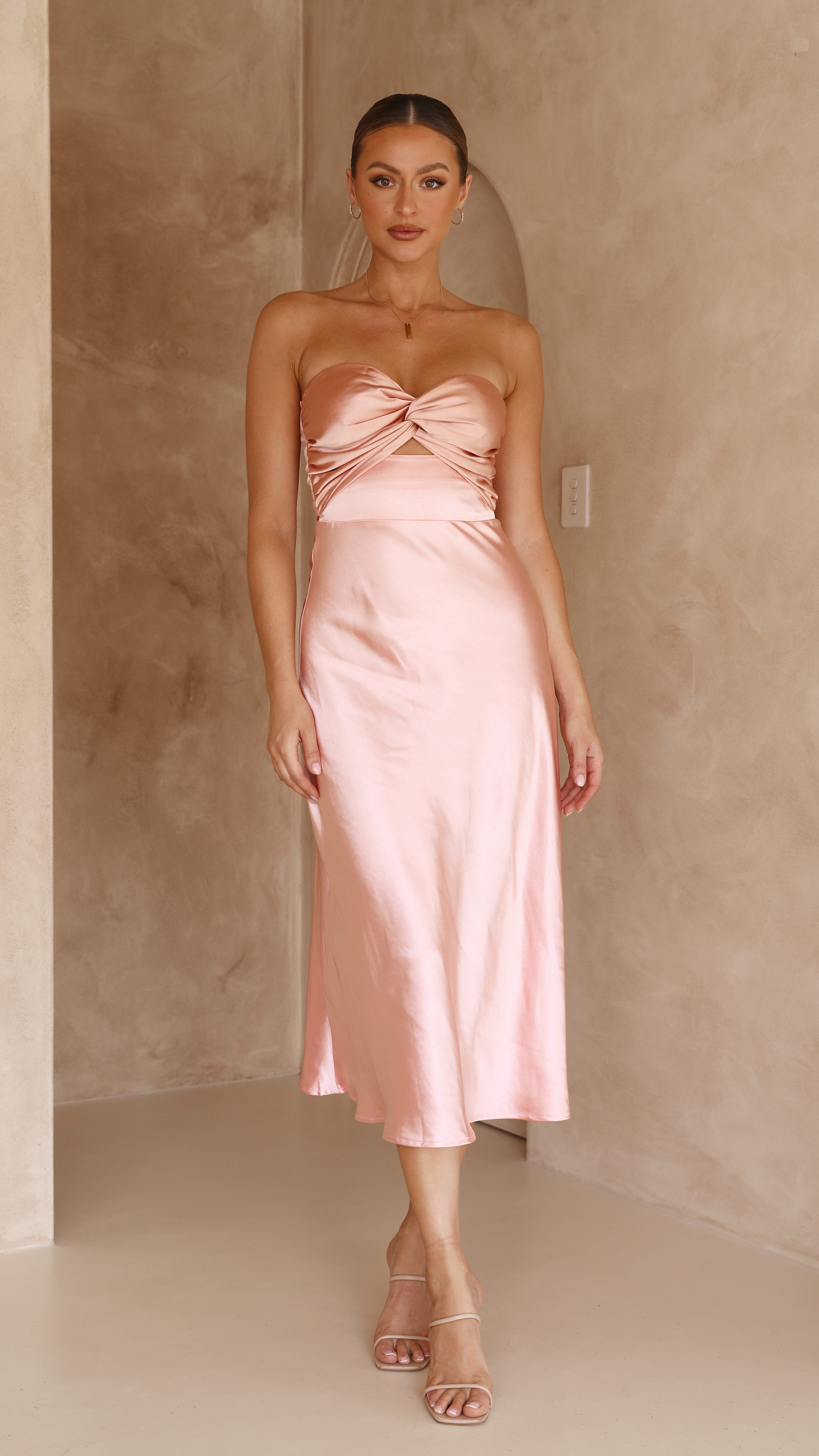 Carmelia Maxi Dress - Salmon/Blush-Sunshines Bliss