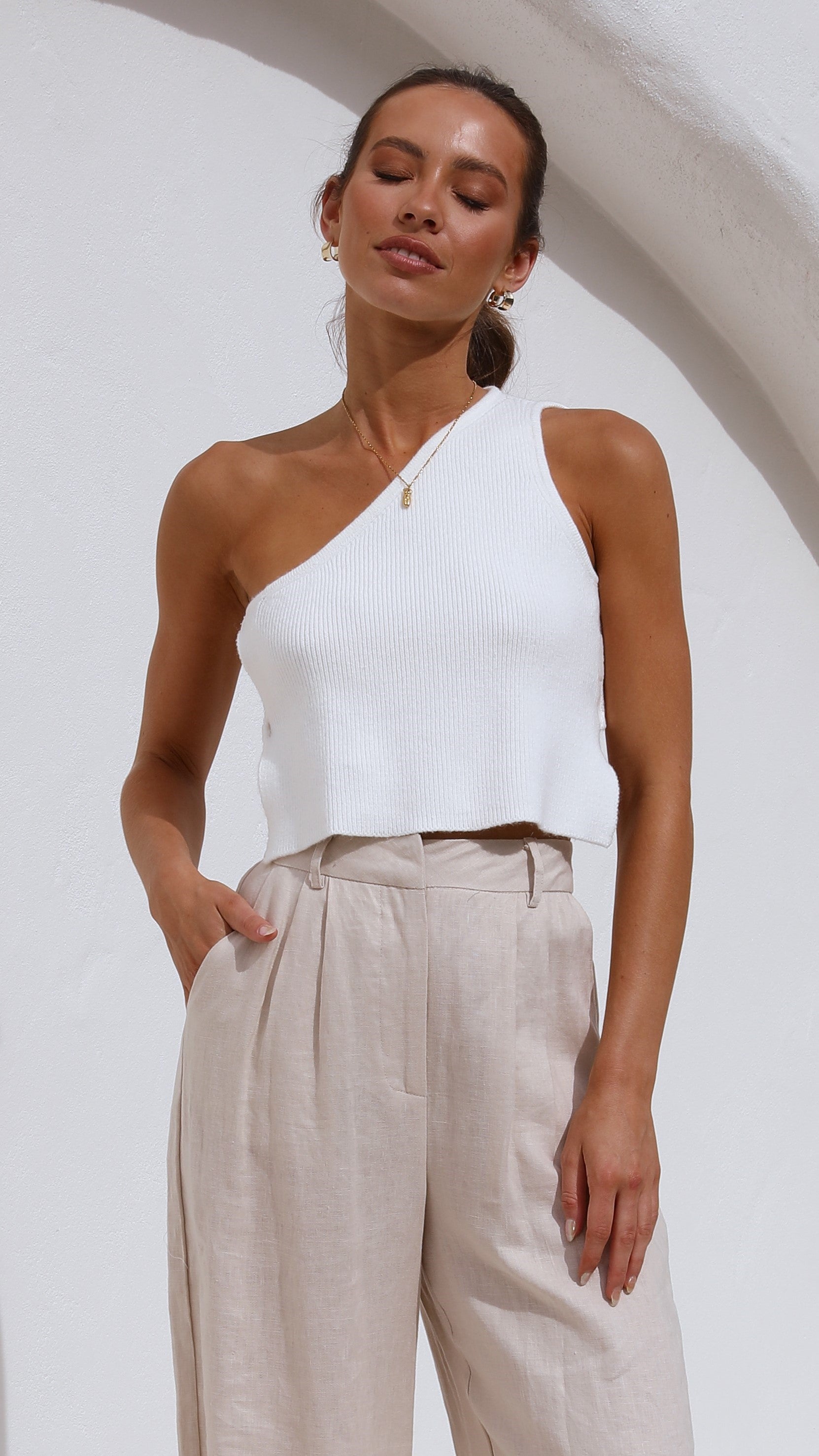 Zadie Top - White-Sunshines Bliss