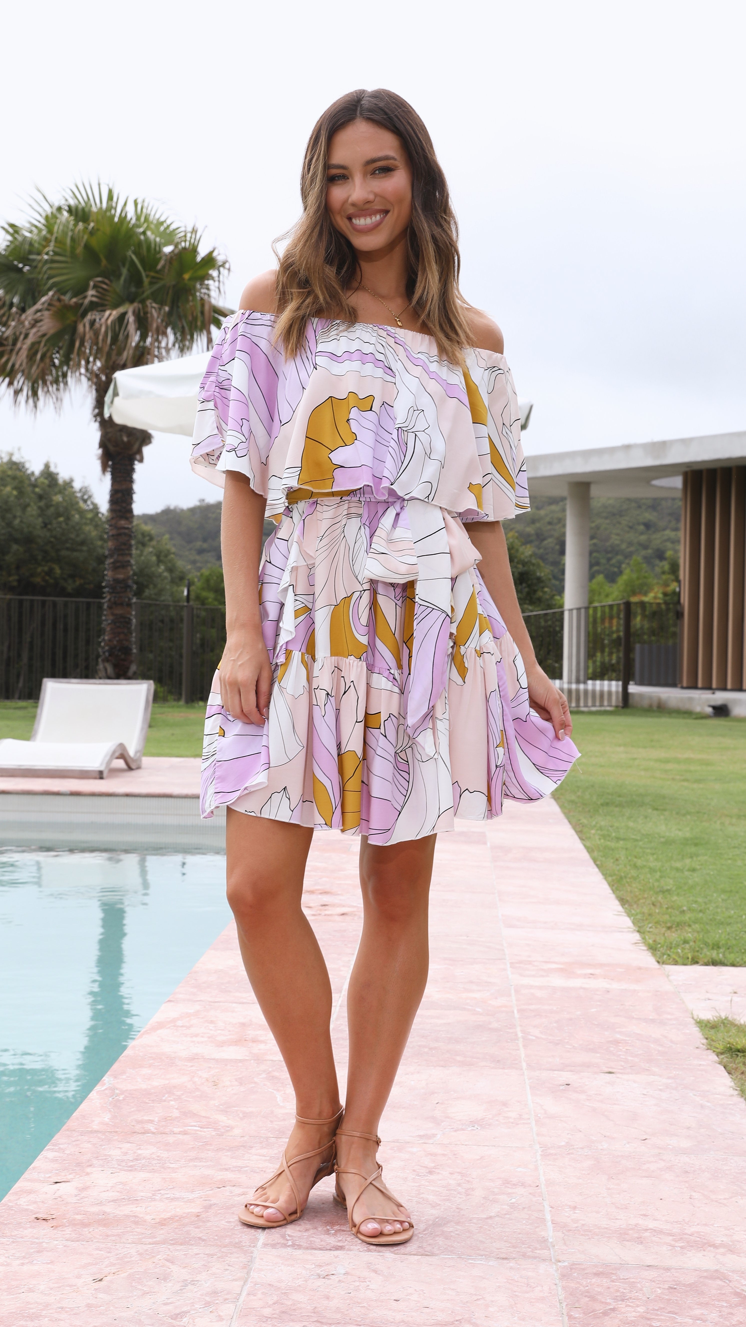 Georgie Mini Dress - Lavender Swirl-Sunshines Bliss