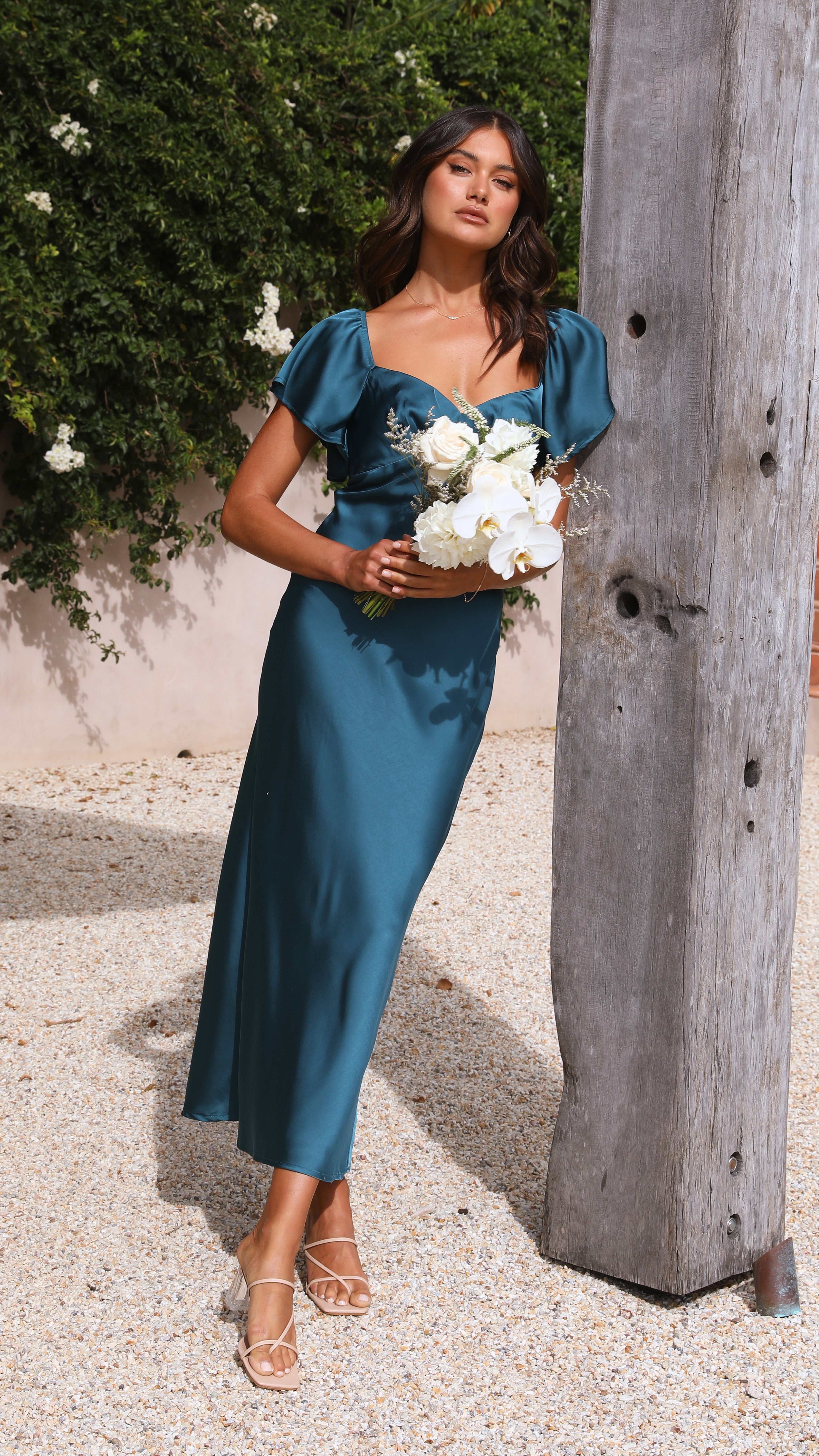 Carmen Midi Dress - Teal-Sunshines Bliss