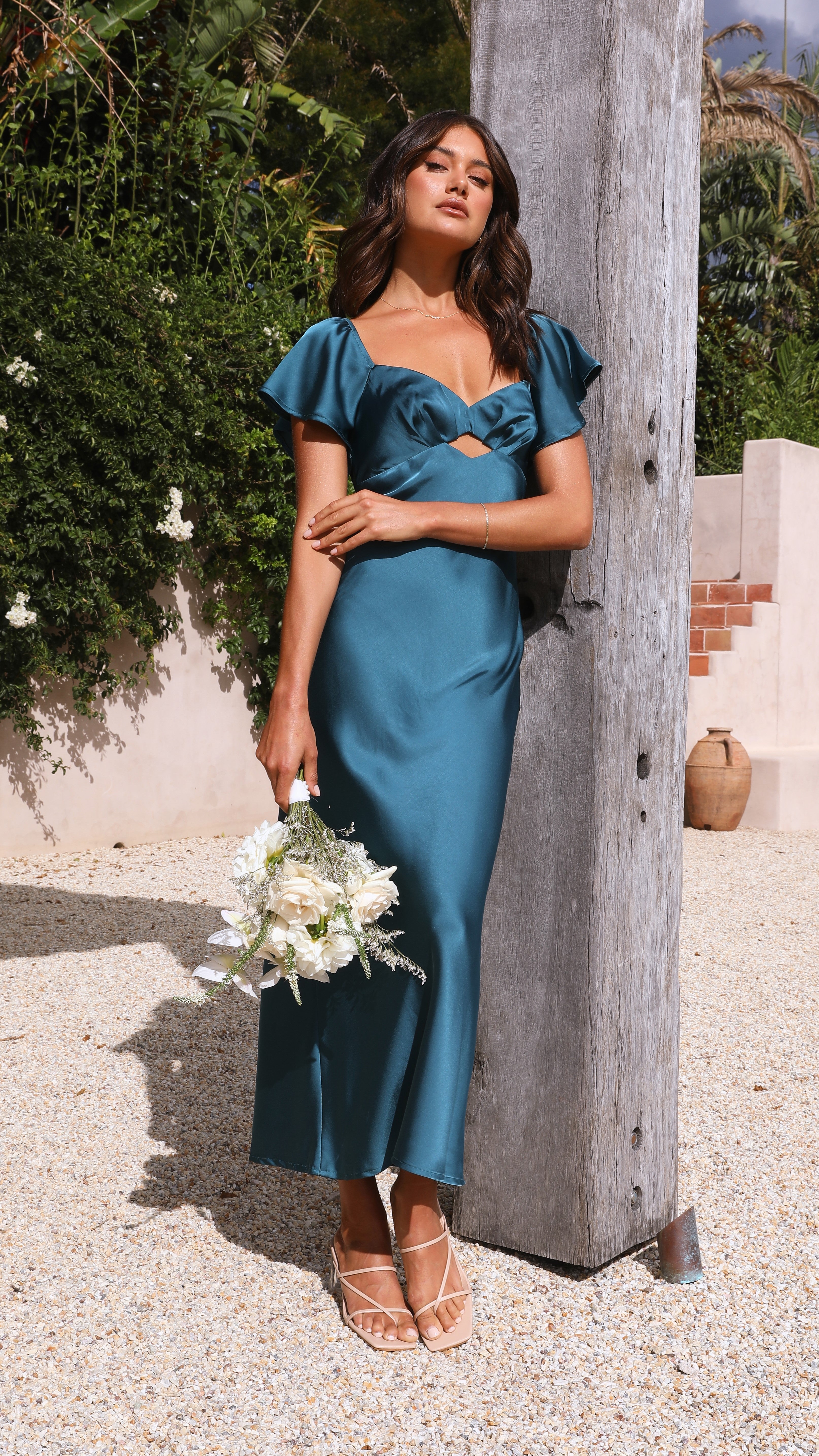 Carmen Midi Dress - Teal-Sunshines Bliss