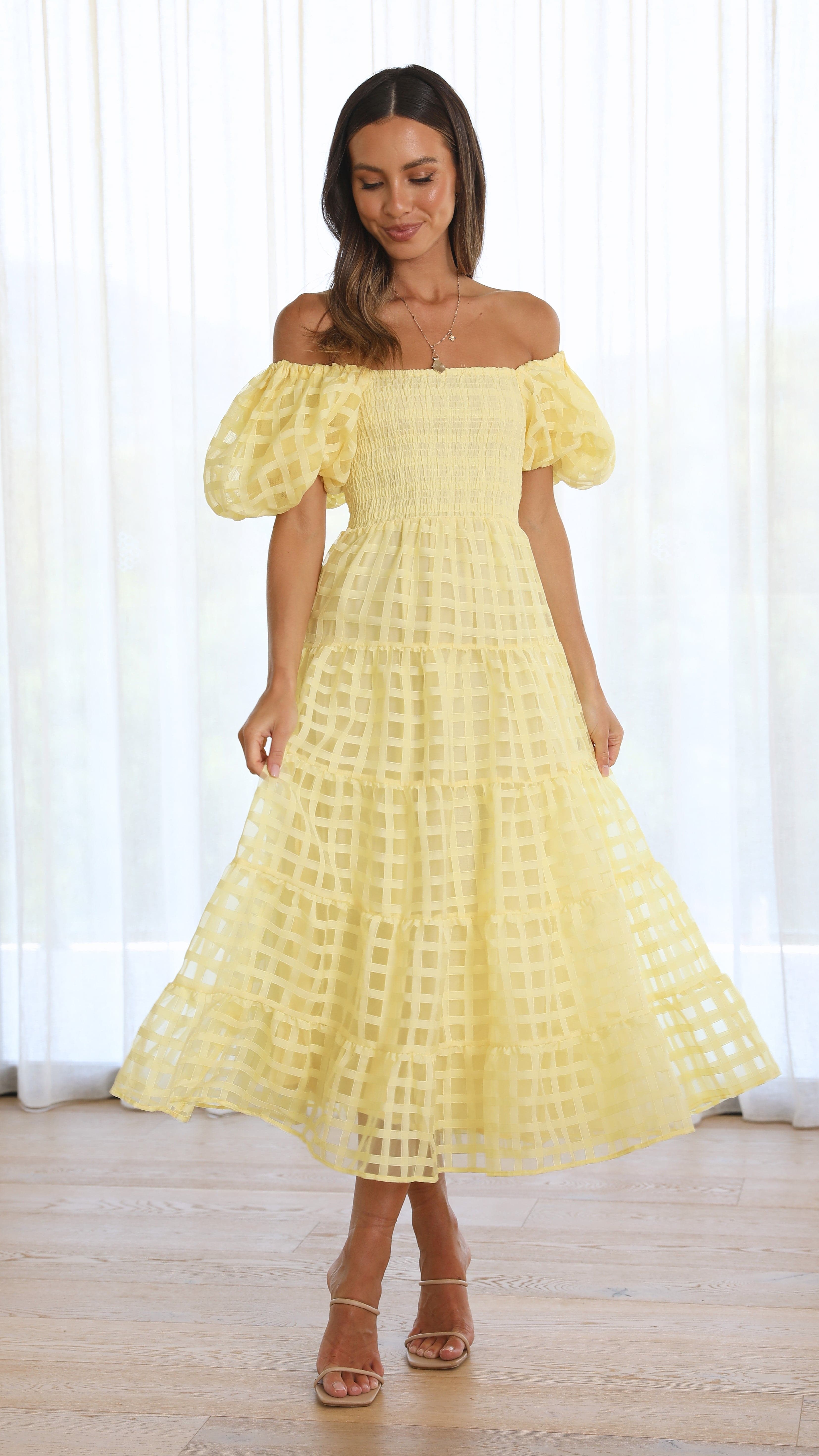Deemi Maxi Dress - Yellow-Sunshines Bliss