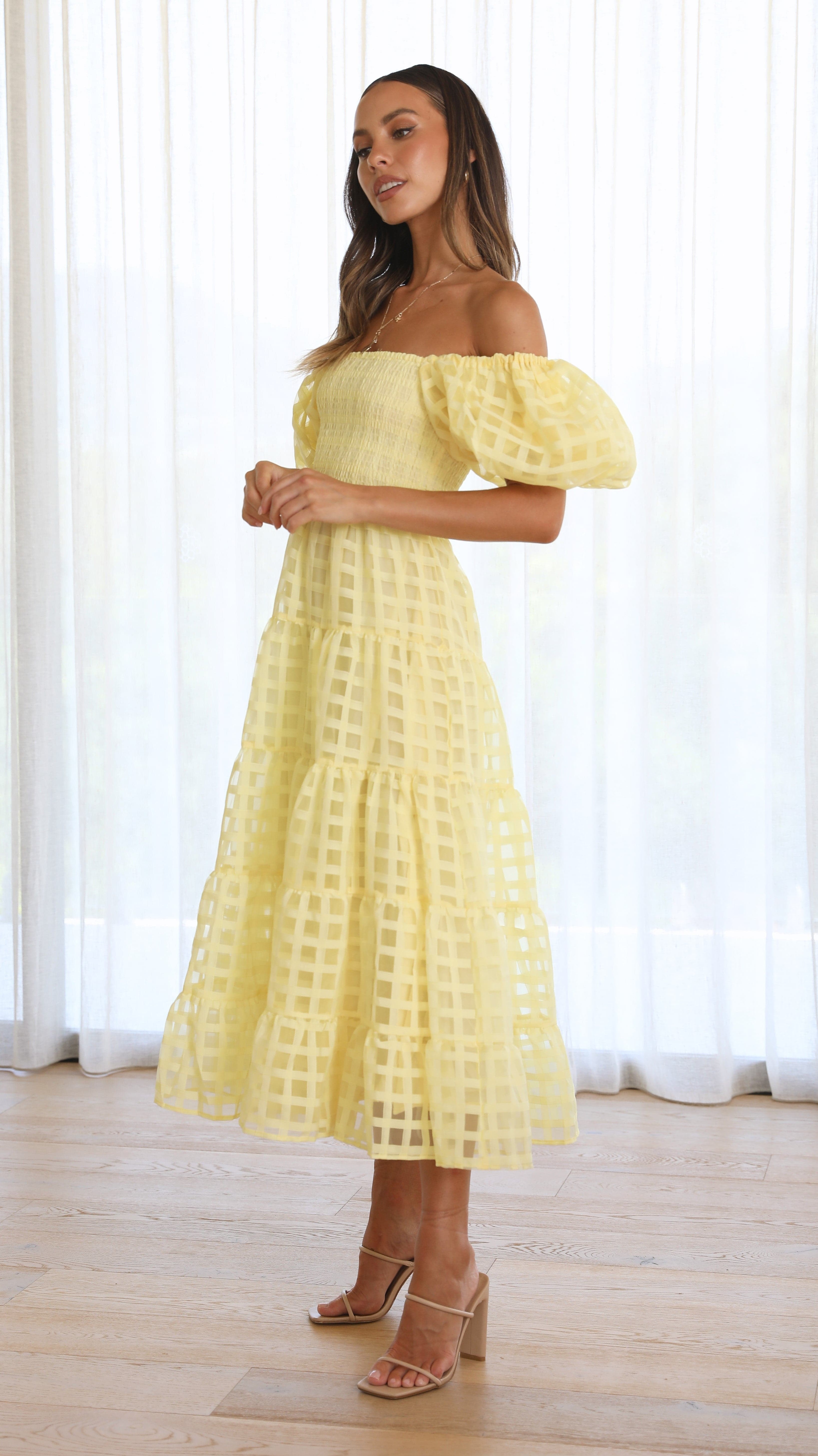 Deemi Maxi Dress - Yellow-Sunshines Bliss