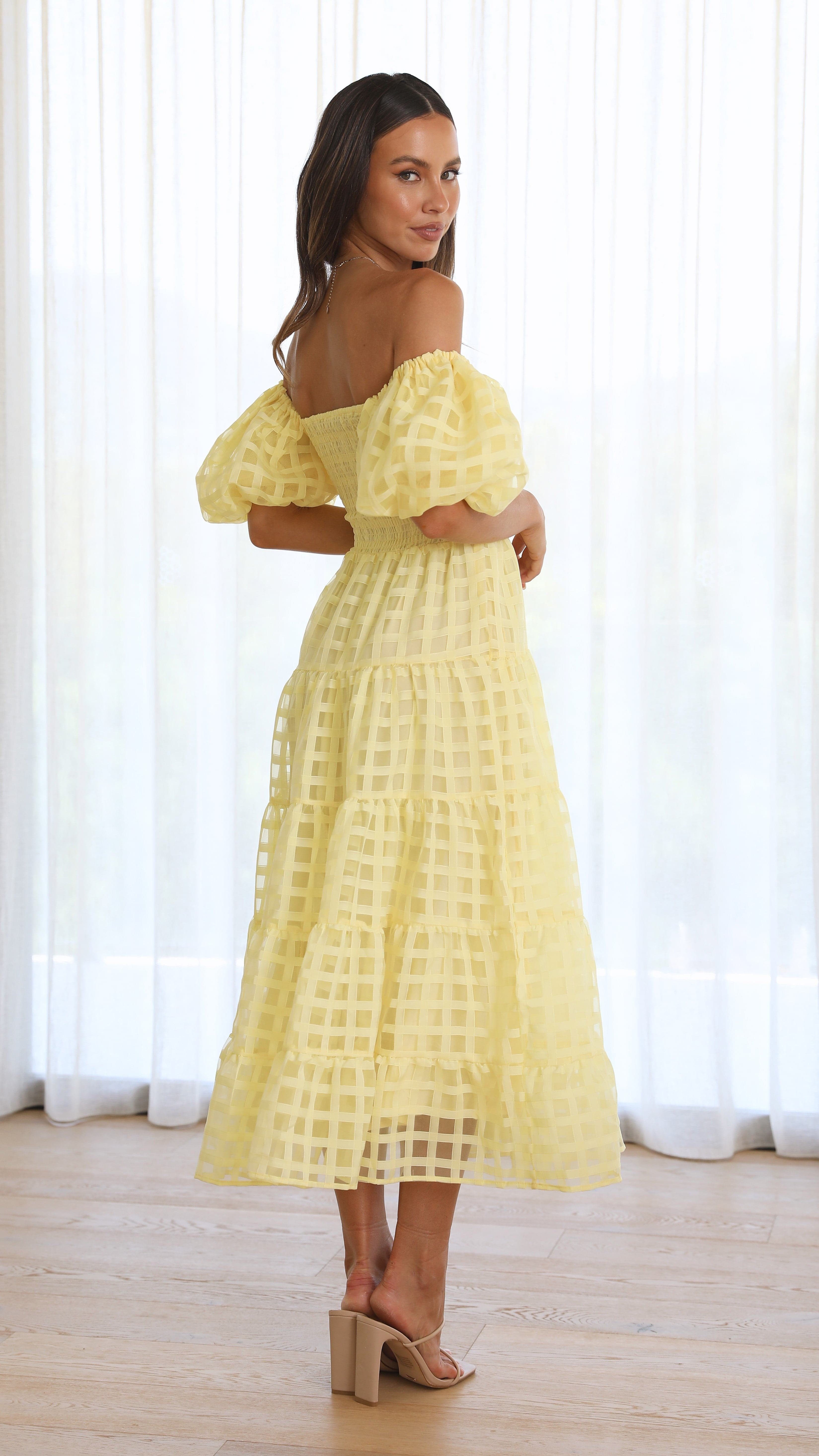 Deemi Maxi Dress - Yellow-Sunshines Bliss