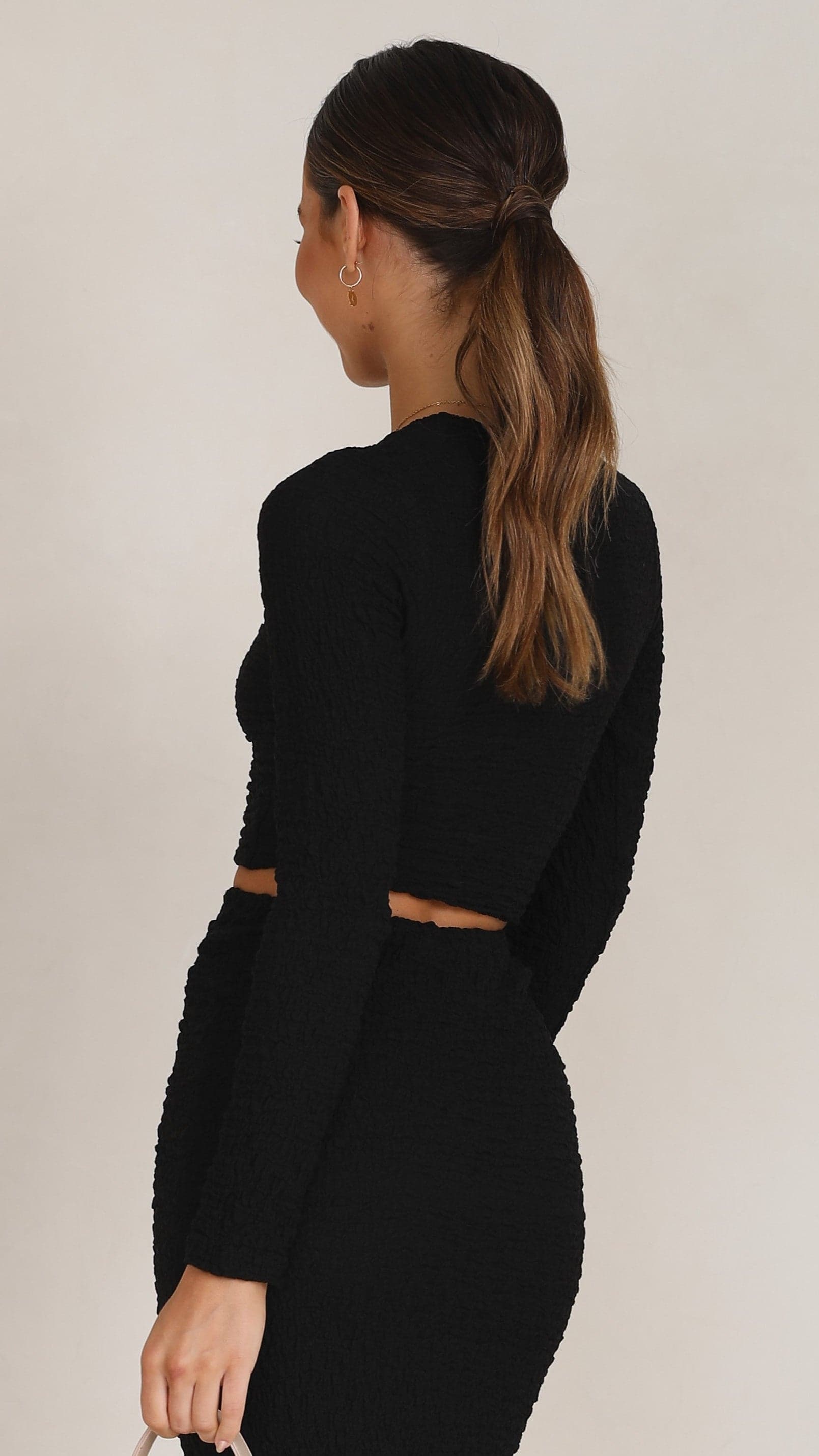 Tahnee Long Sleeve Top - Black-Sunshines Bliss
