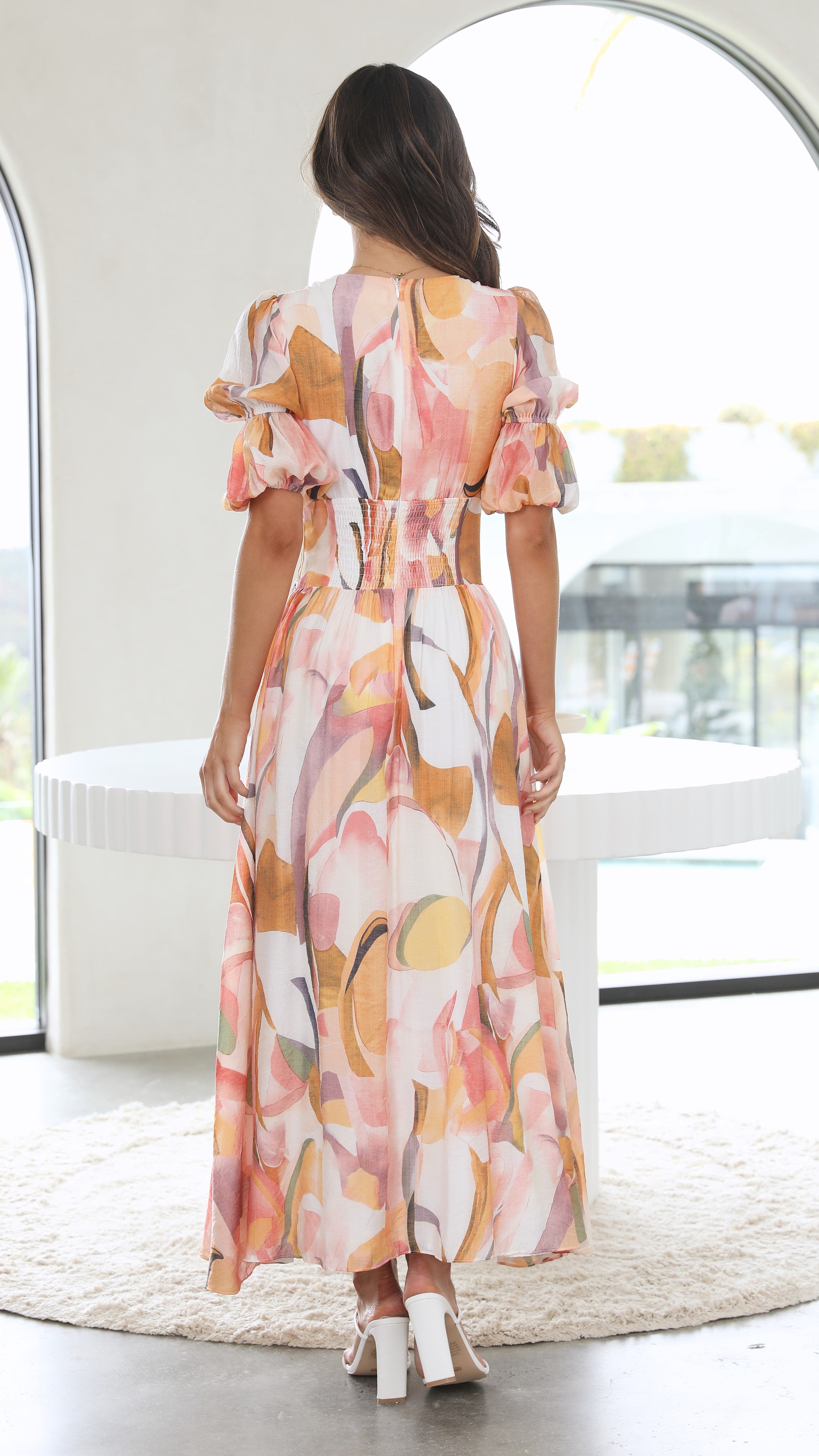 Charli Maxi Dress - Multi Print-Sunshines Bliss