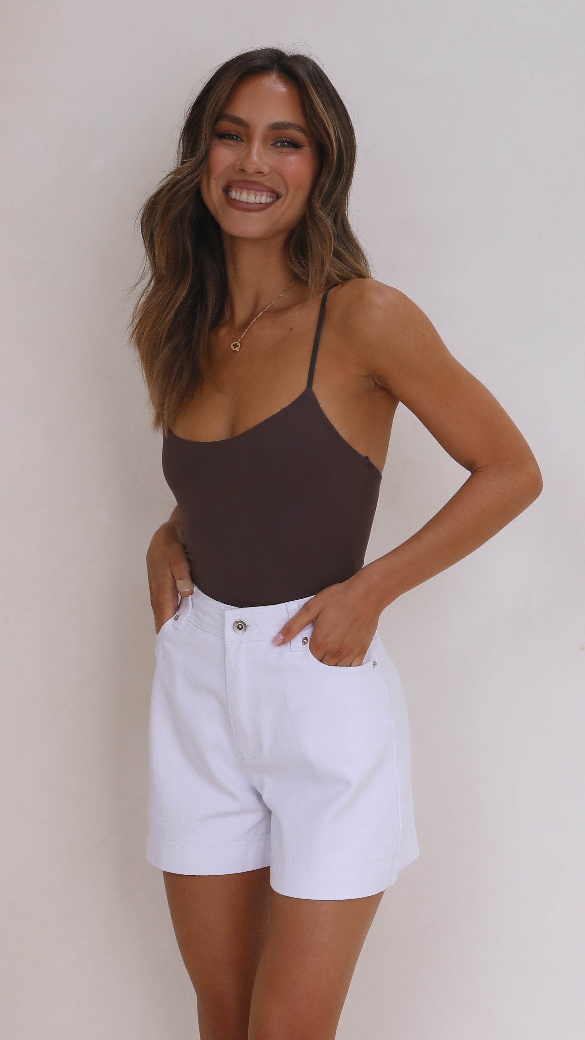 Thornberry Shorts - White-Sunshines Bliss