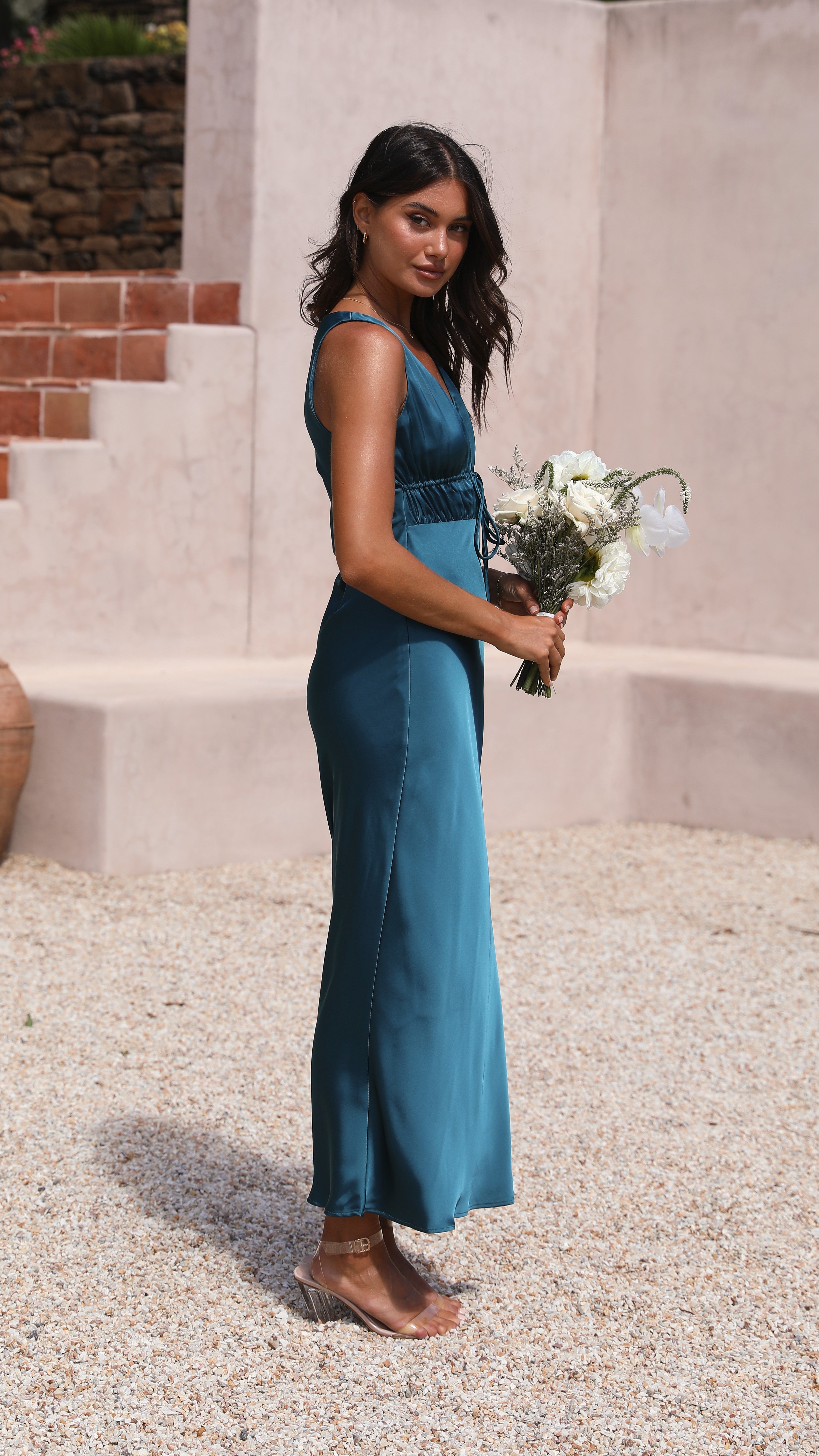 Amber Maxi Dress - Teal-Sunshines Bliss