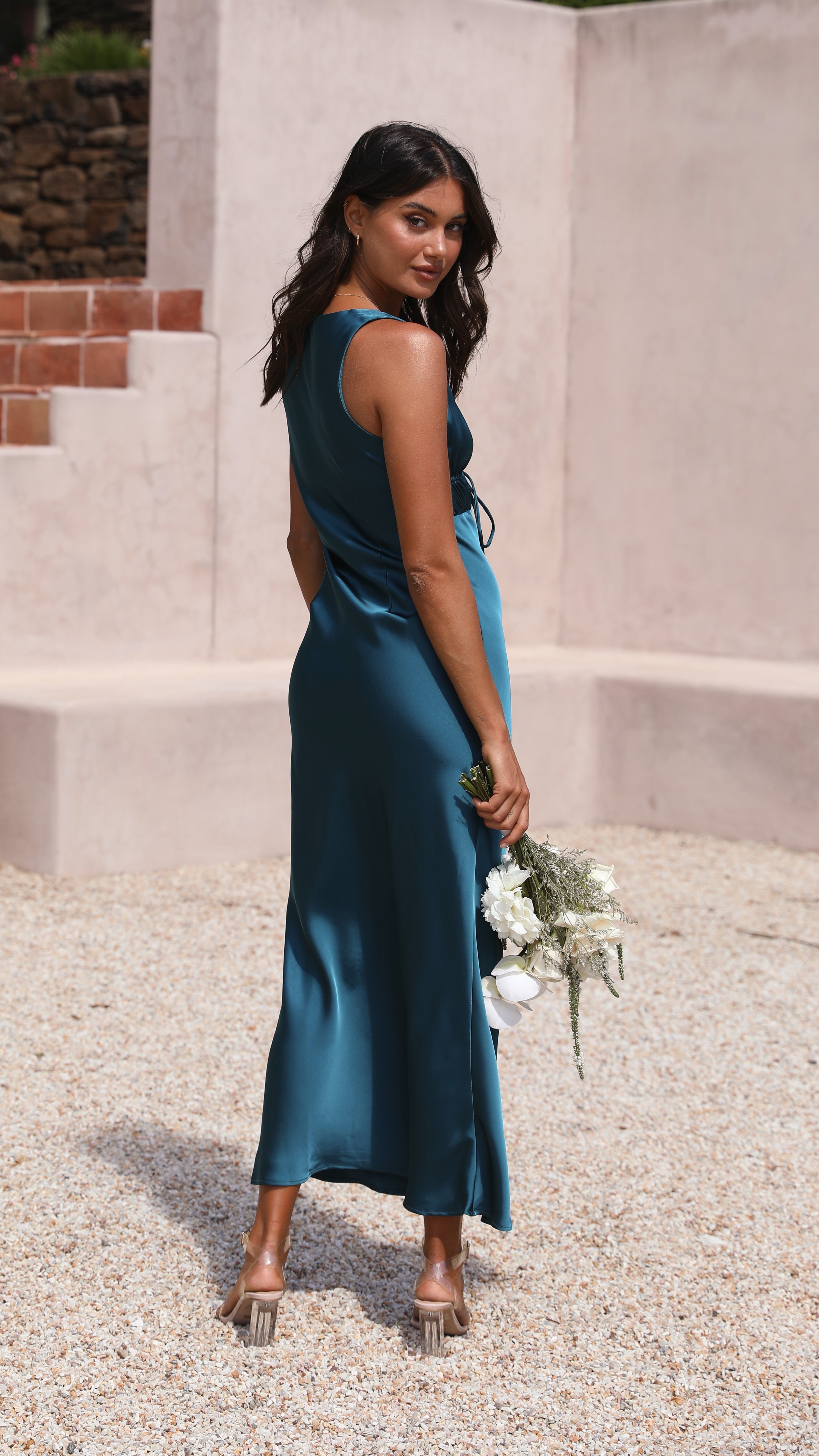 Amber Maxi Dress - Teal-Sunshines Bliss