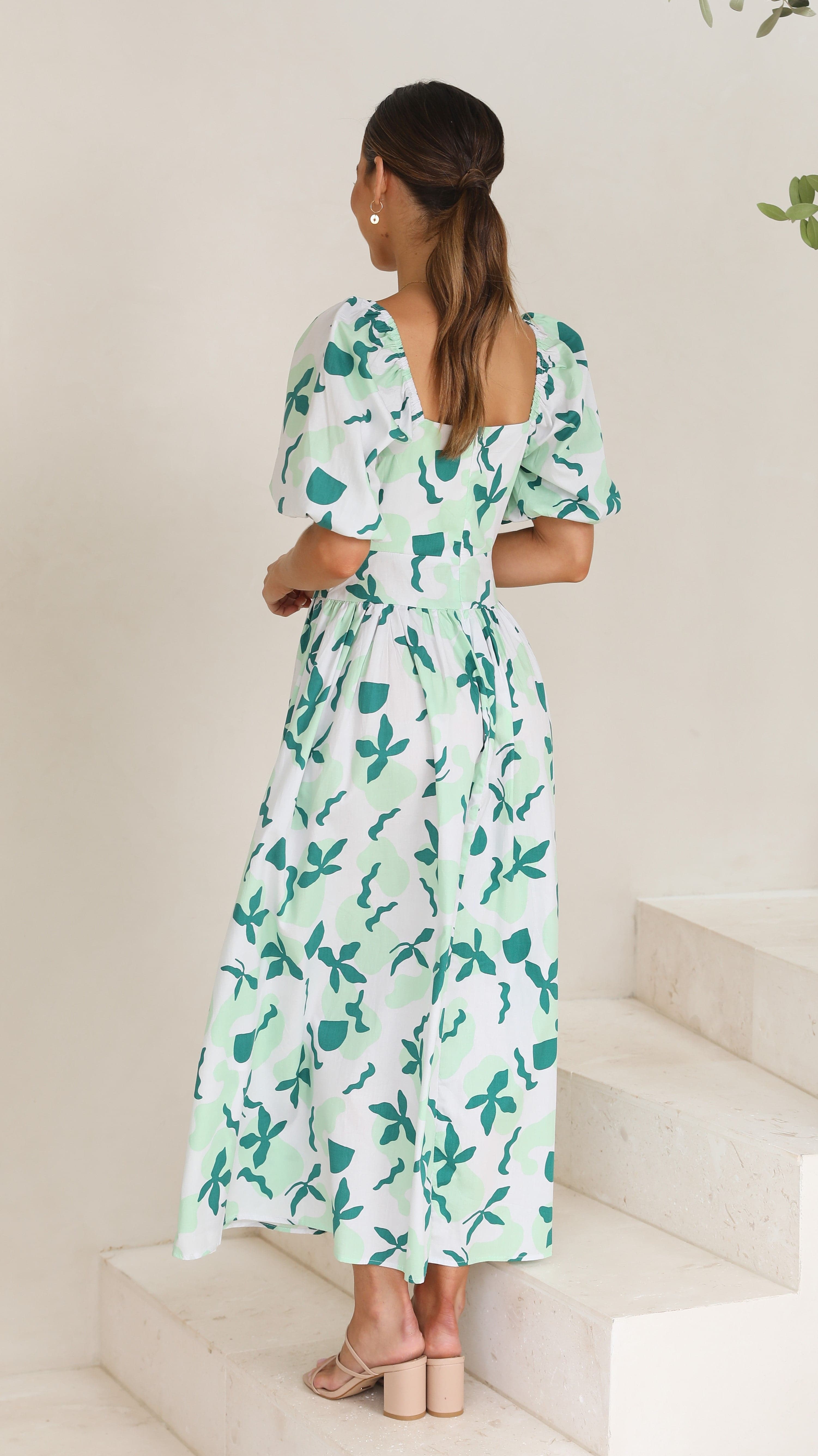 Laylee Maxi Dress - Green-Sunshines Bliss