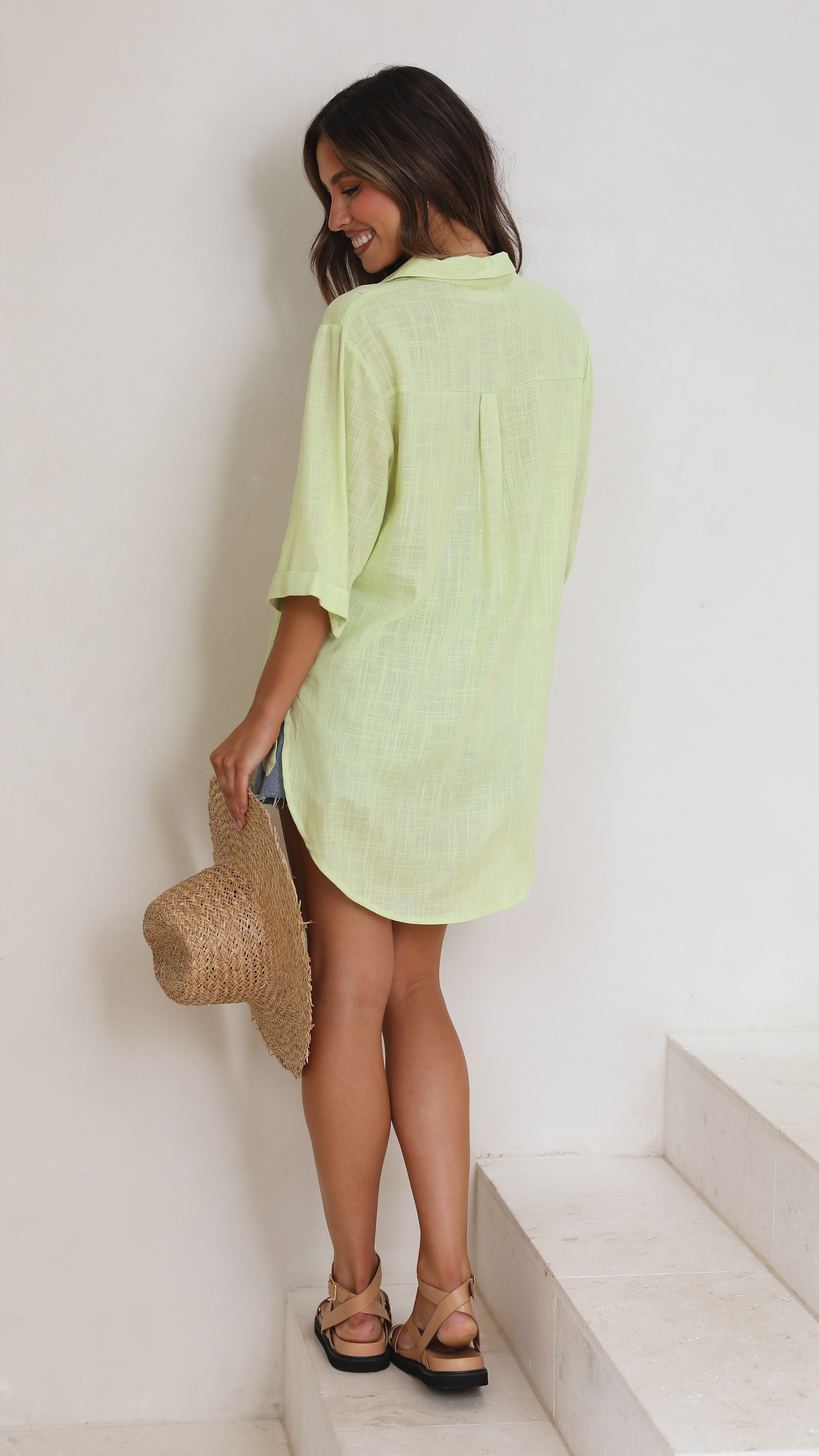 Lottie Shirt - Lime-Sunshines Bliss