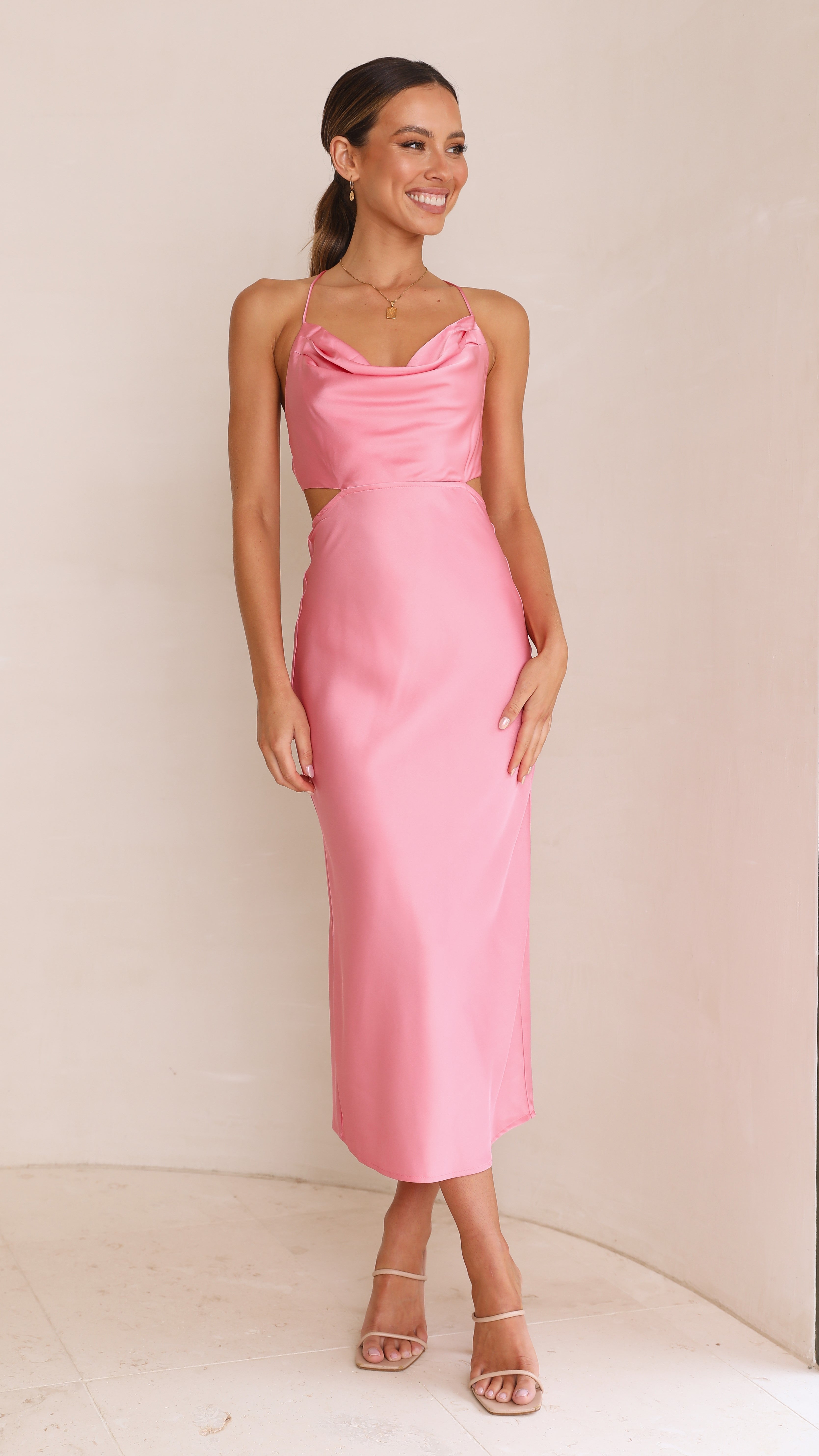 Charis Slip Dress - Strawberry-Sunshines Bliss