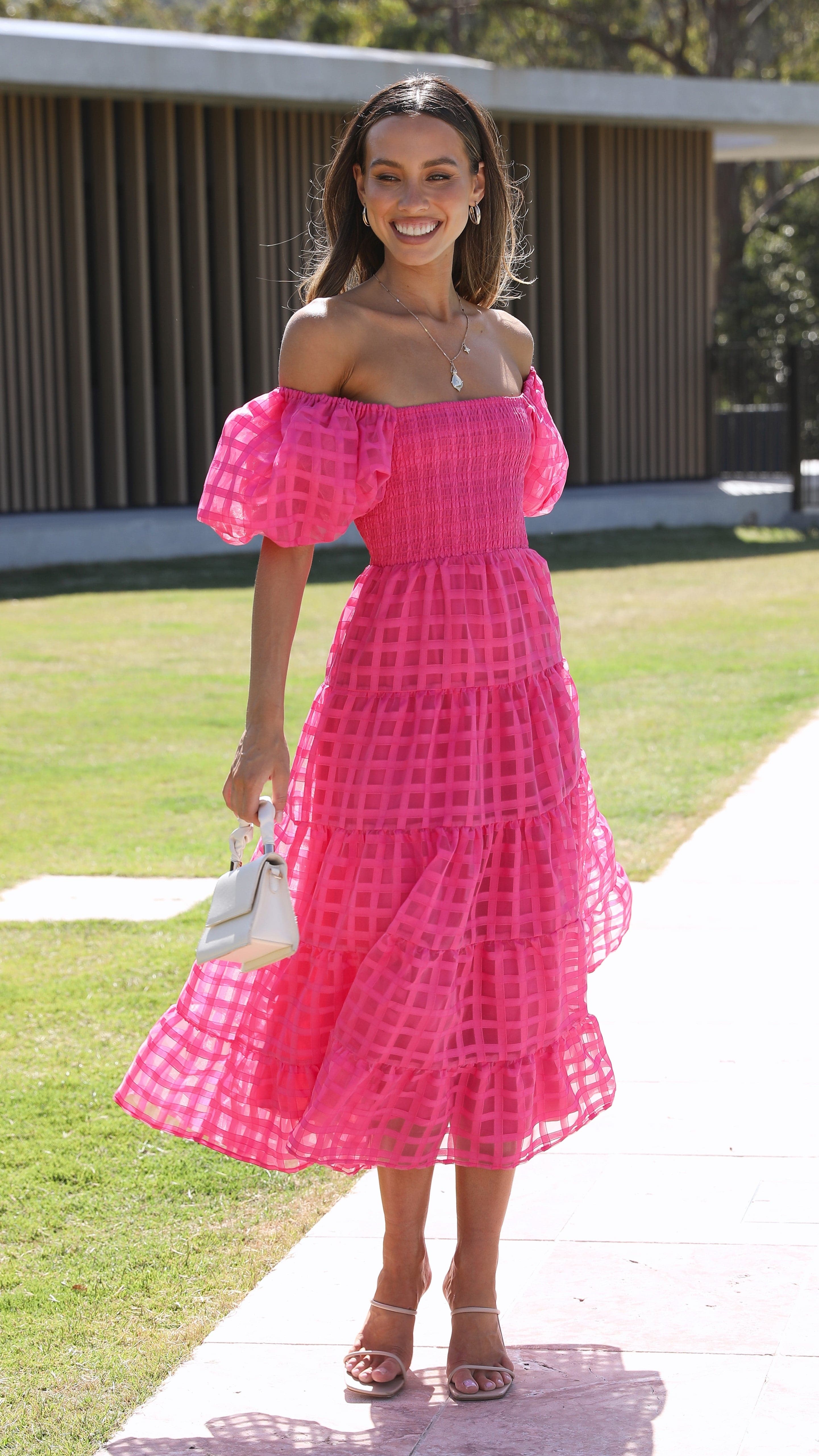 Deemi Maxi Dress - Hot Pink-Sunshines Bliss