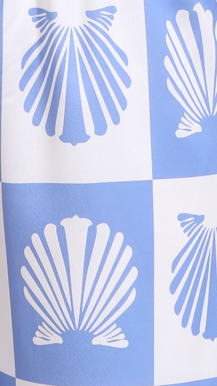 Camilla Shirt and Pants Set - Blue/White-Sunshines Bliss