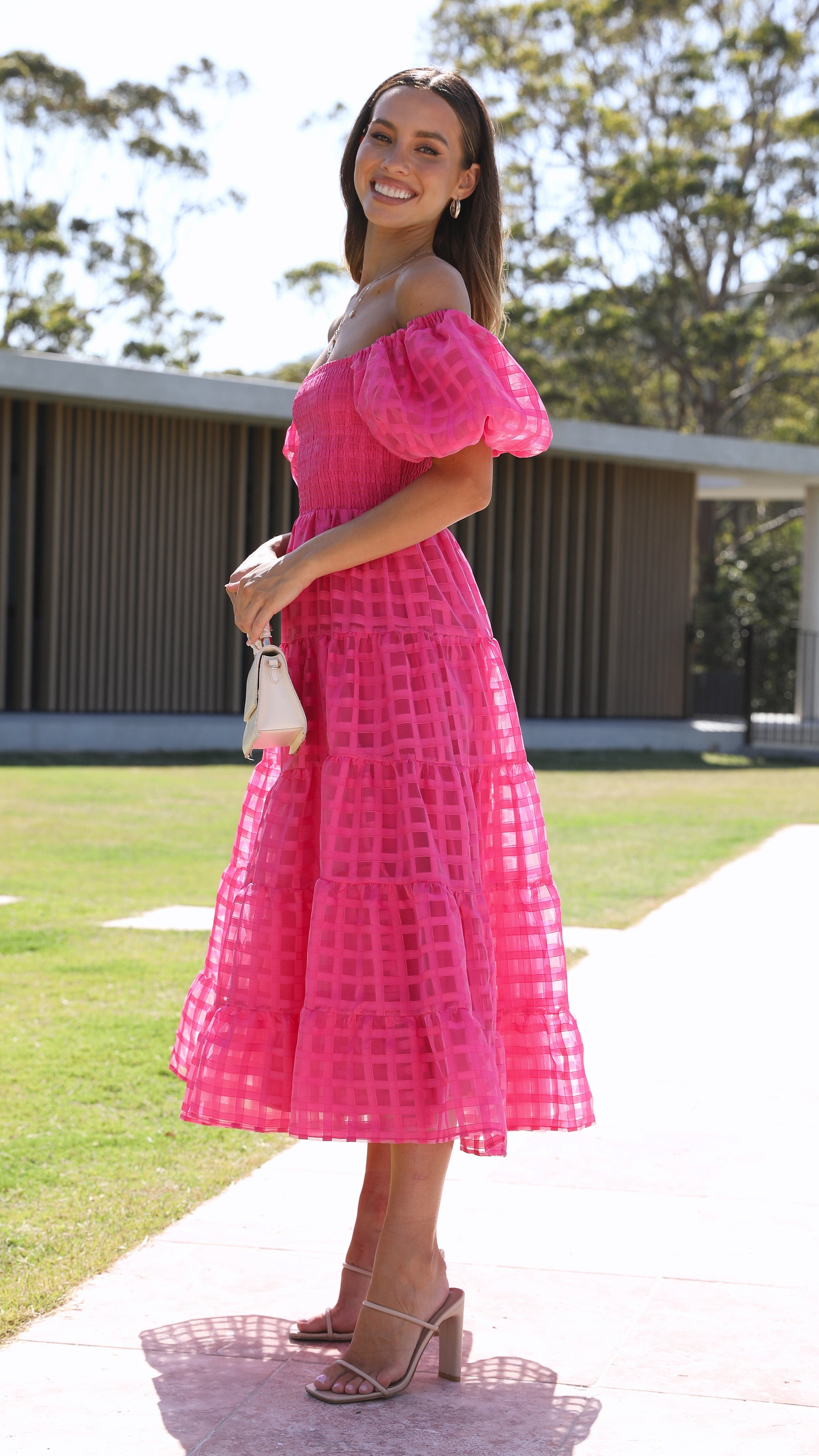 Deemi Maxi Dress - Hot Pink-Sunshines Bliss