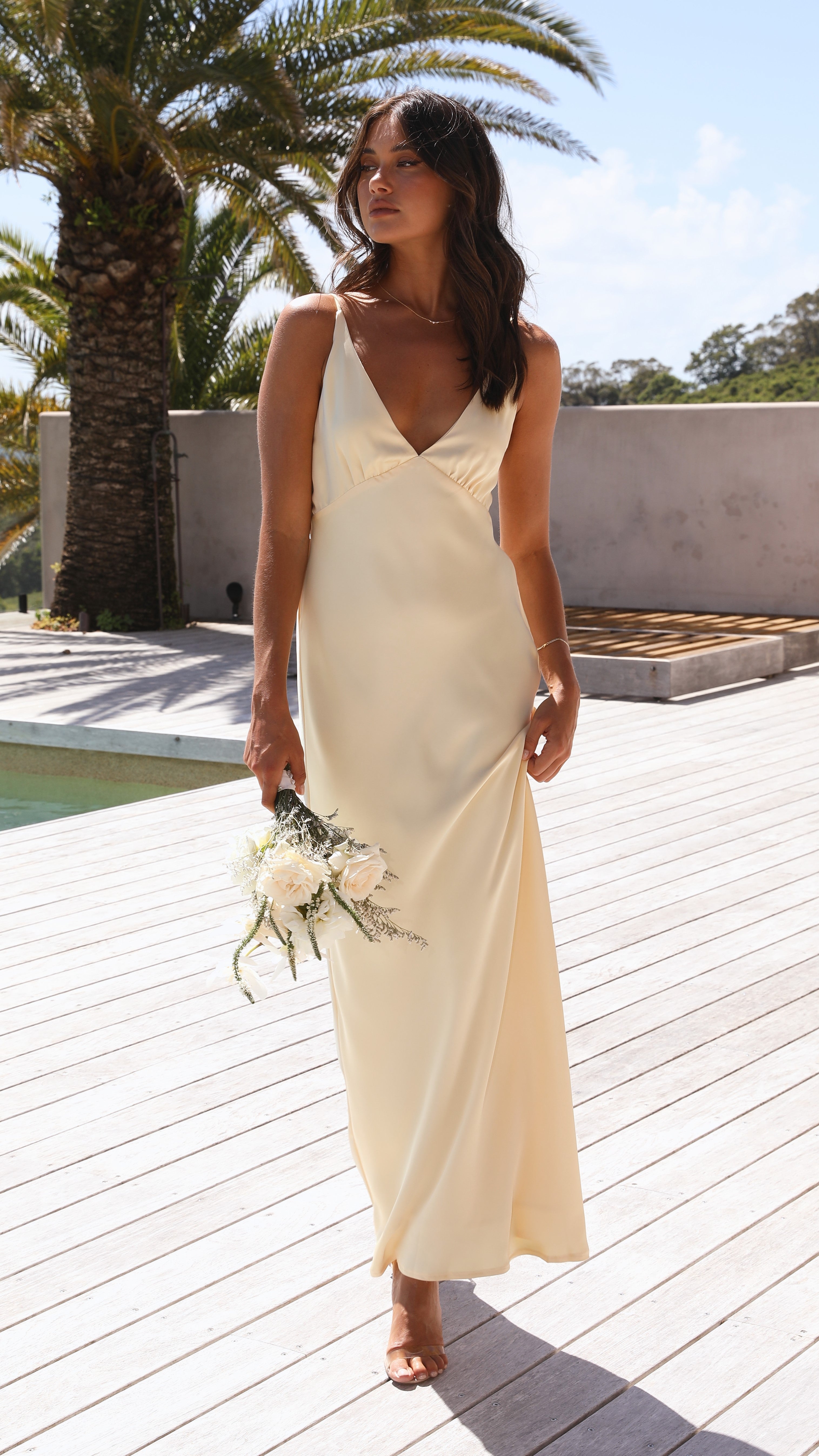 Ziah Maxi Dress - Yellow-Sunshines Bliss