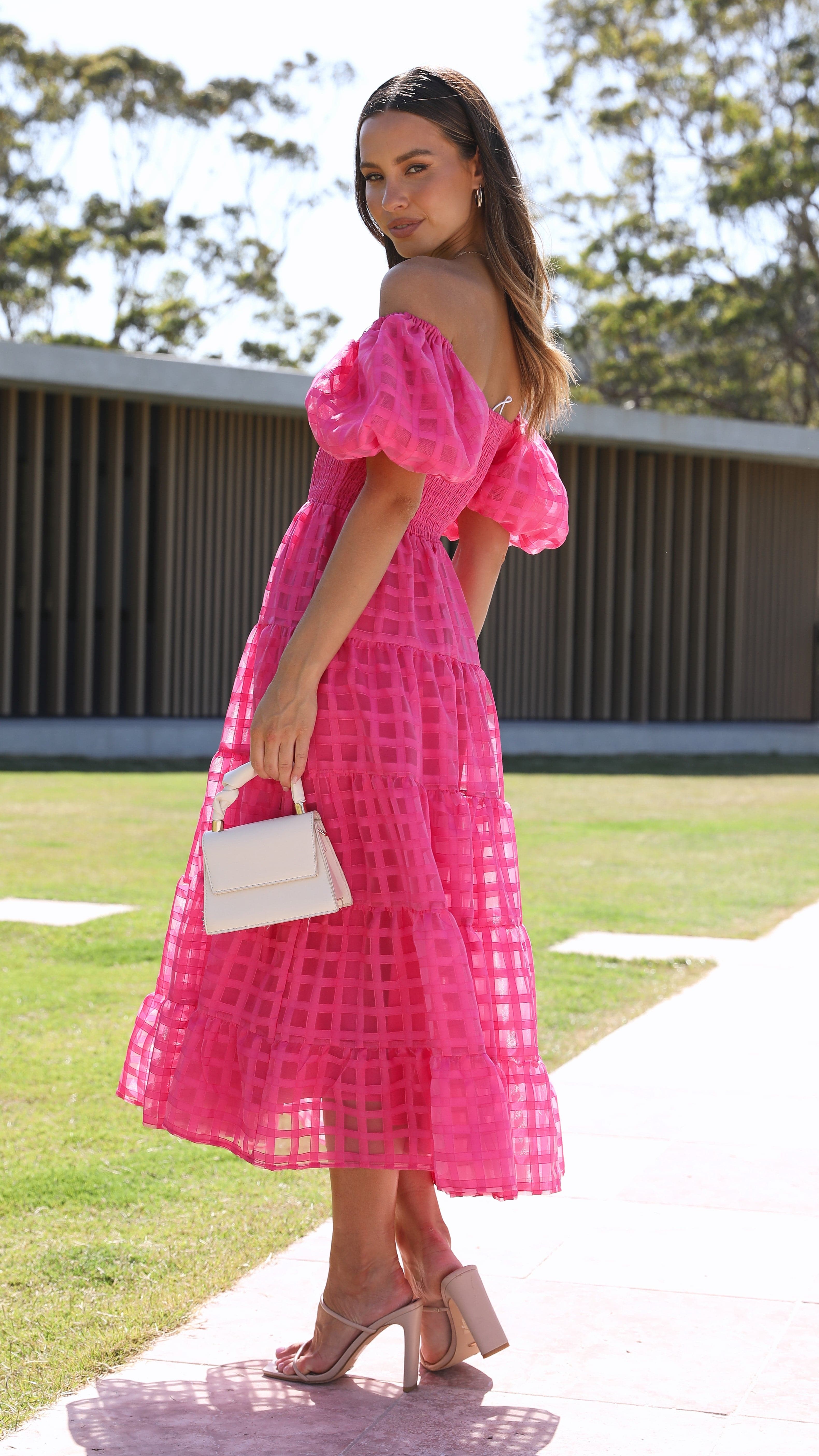 Deemi Maxi Dress - Hot Pink-Sunshines Bliss