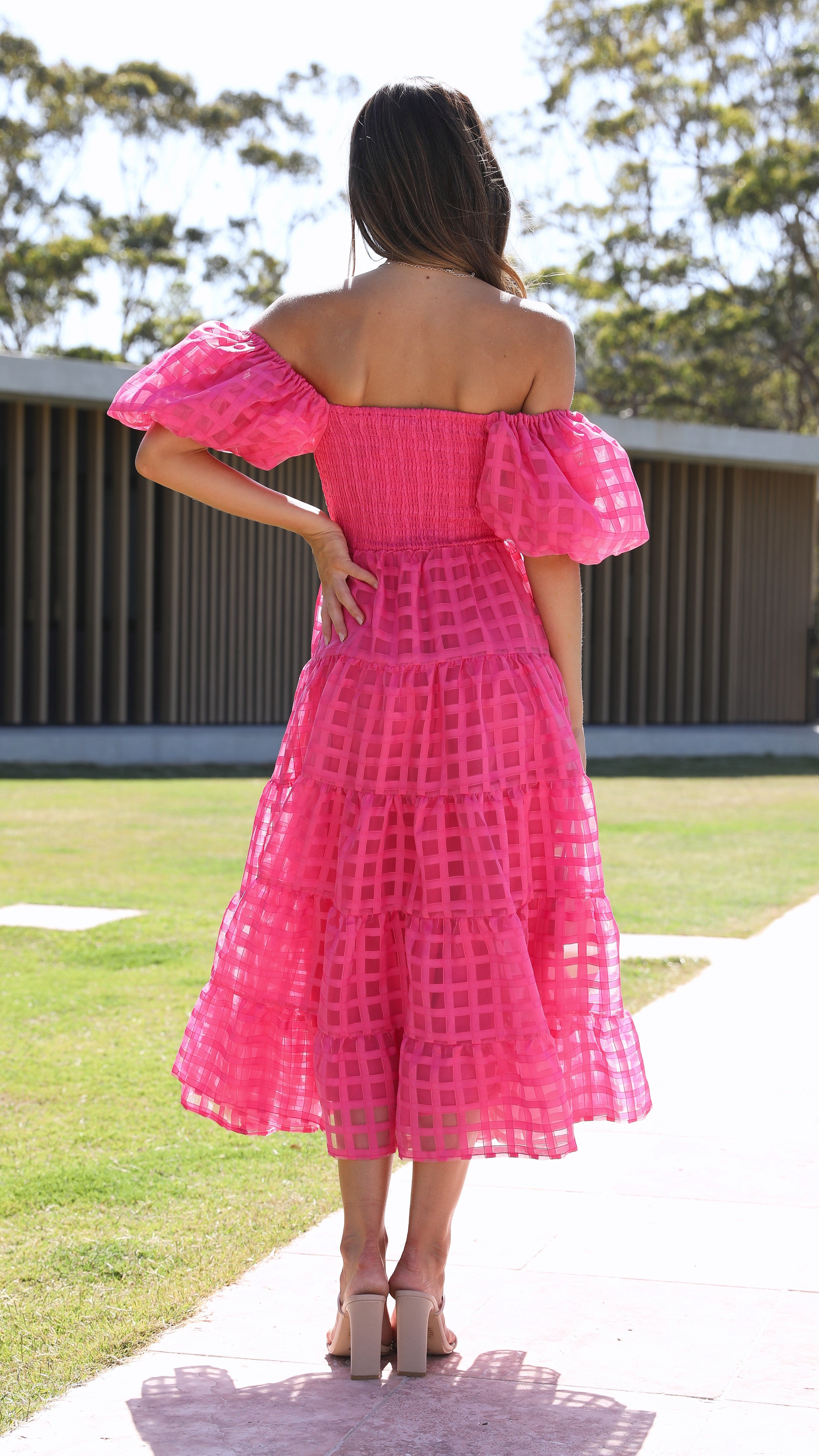 Deemi Maxi Dress - Hot Pink-Sunshines Bliss