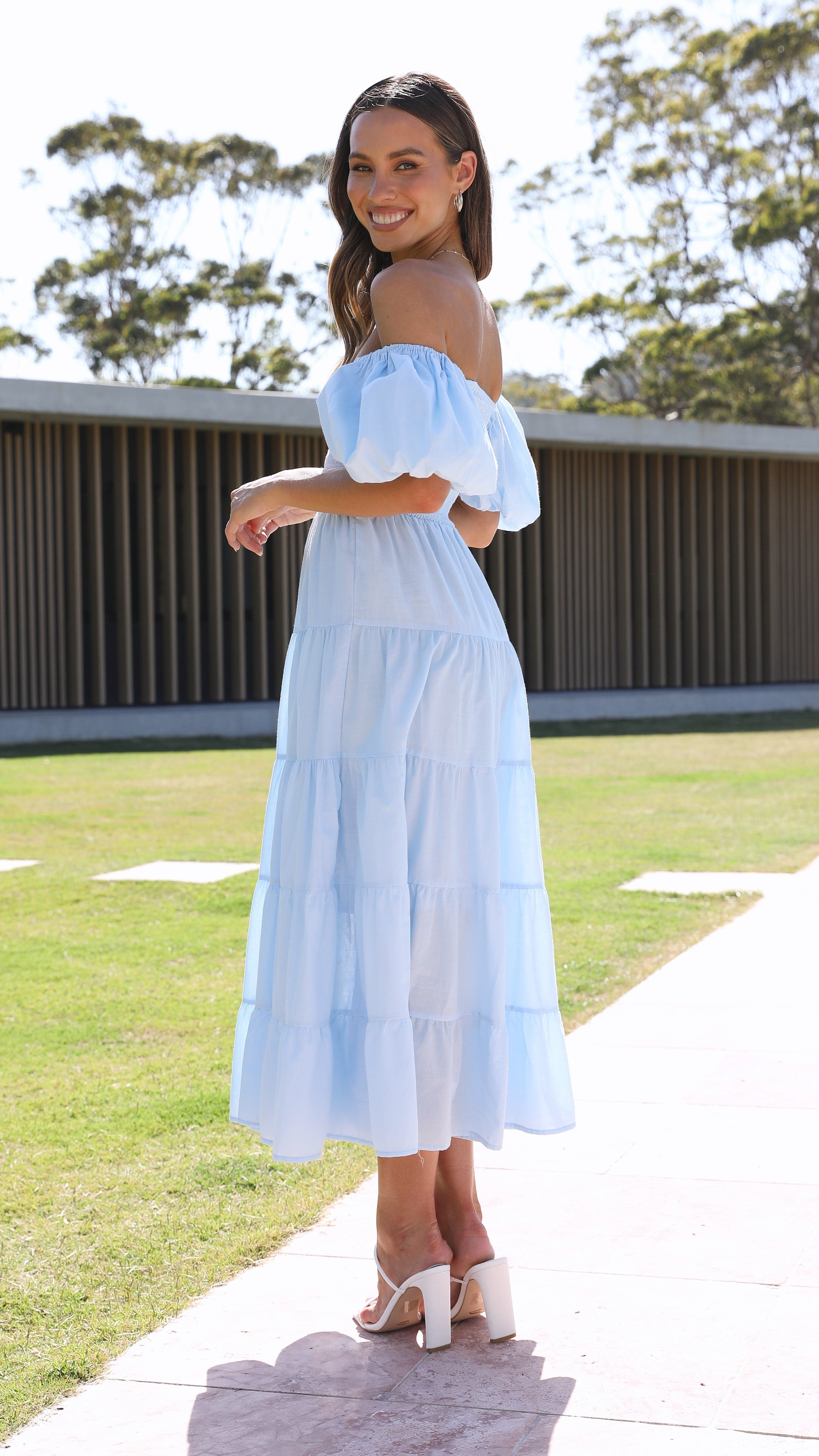 Chyna Midi Dress - Sky Blue-Sunshines Bliss