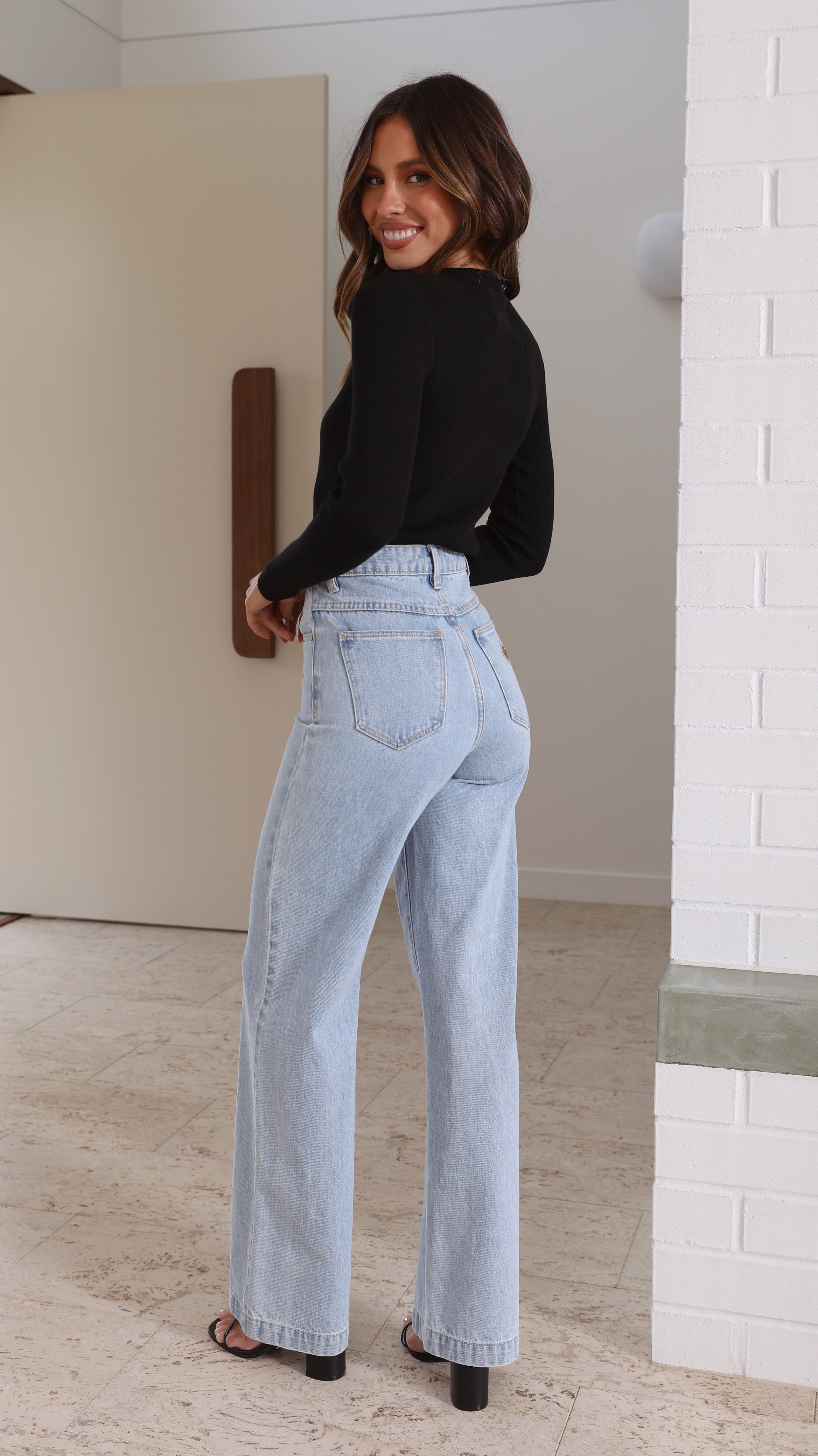 Ava Long Sleeve Top - Black-Sunshines Bliss