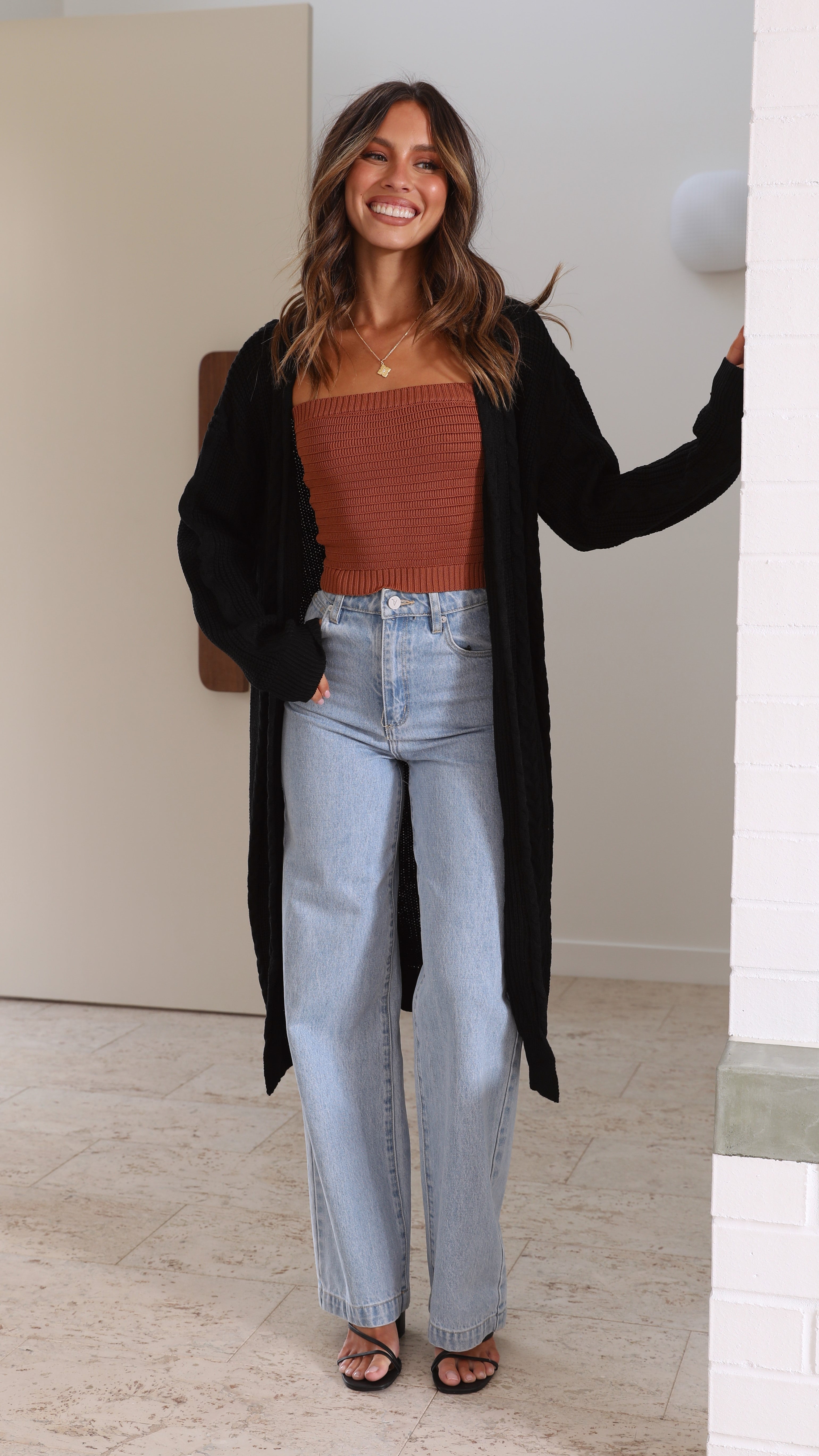 Soleil Cardigan - Black-Sunshines Bliss