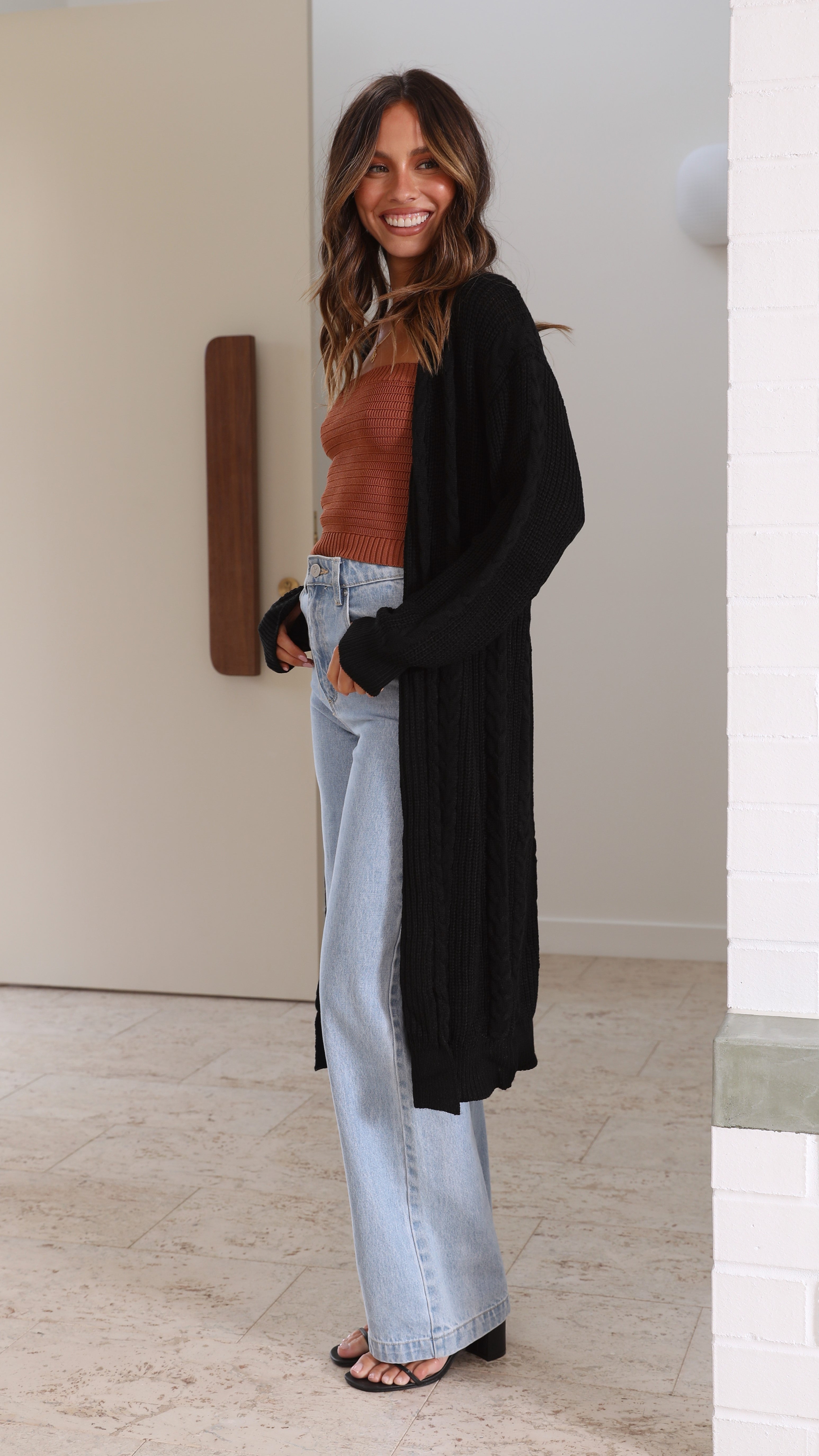 Soleil Cardigan - Black-Sunshines Bliss