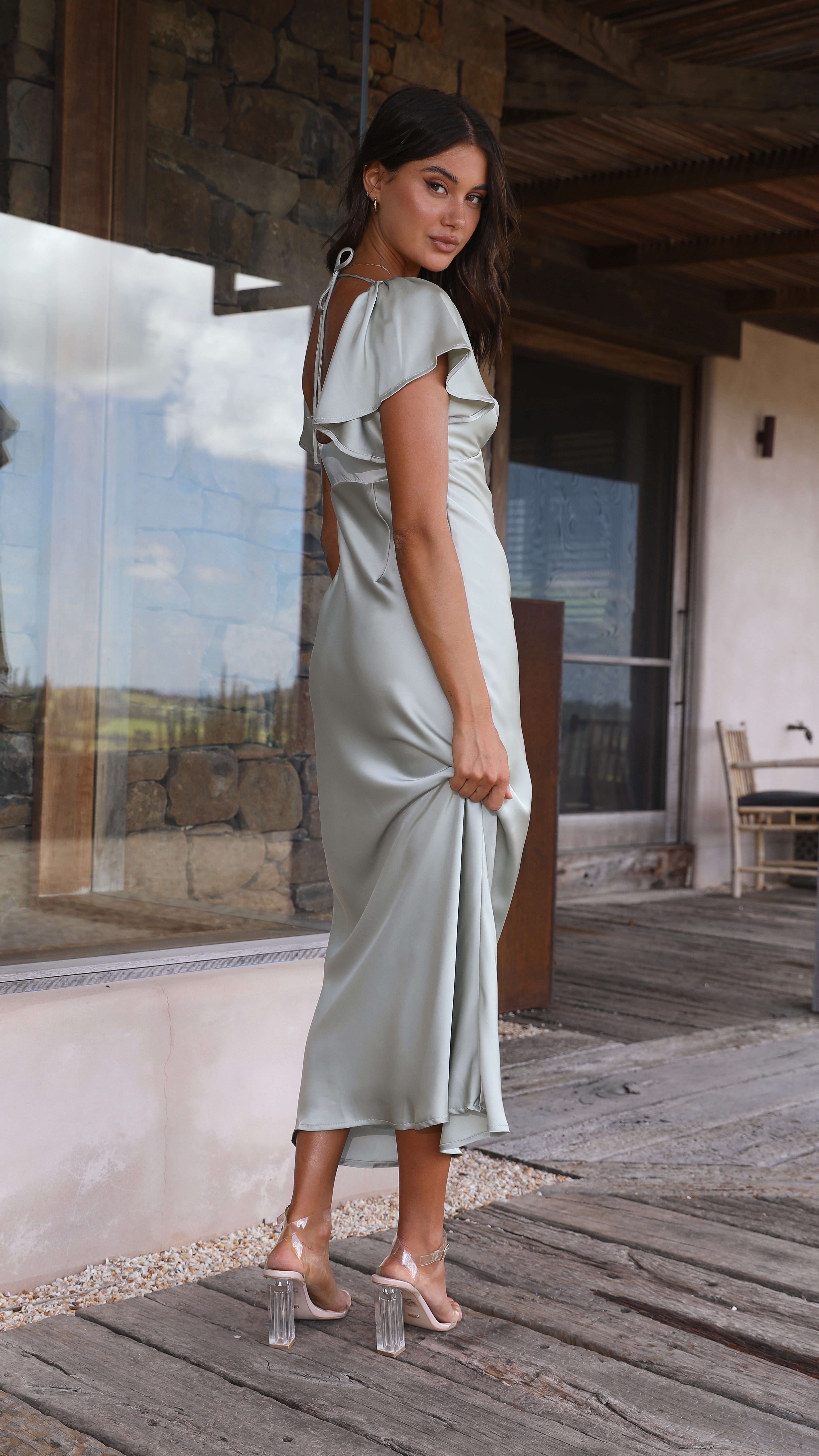 Carmen Midi Dress - Olive-Sunshines Bliss
