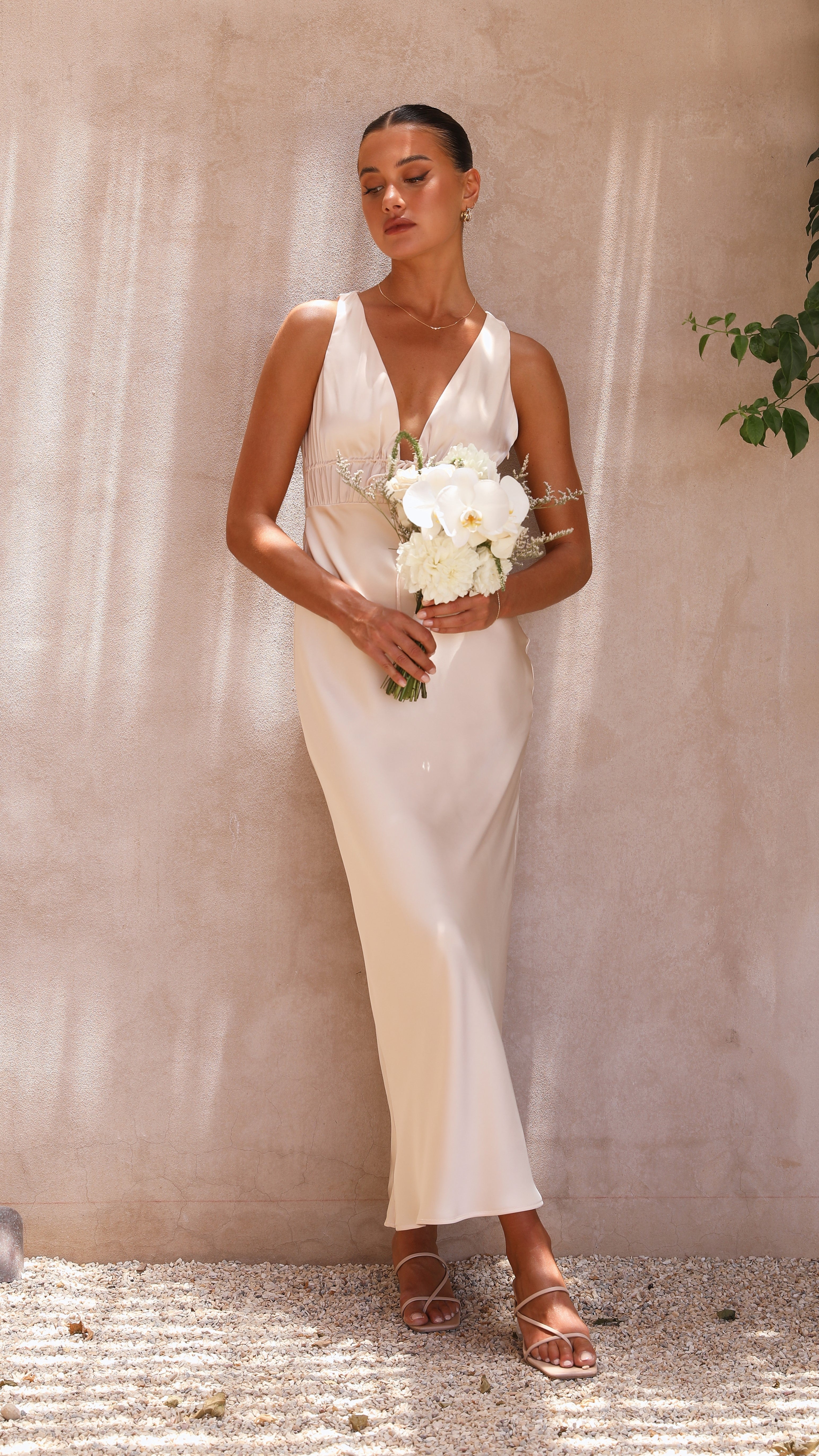 Amber Maxi Dress - Champagne-Sunshines Bliss