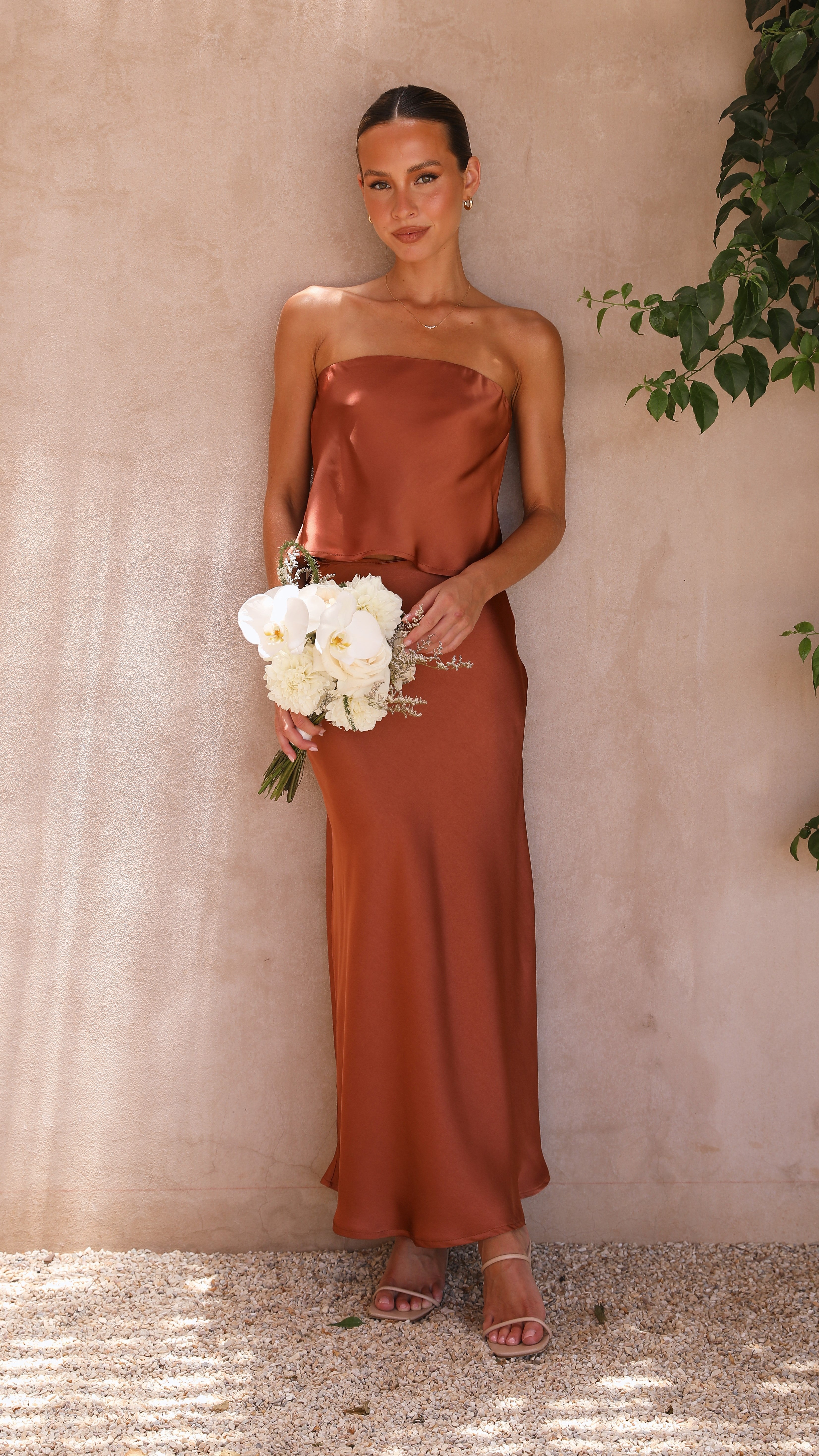 Esther Maxi Skirt - Copper-Sunshines Bliss