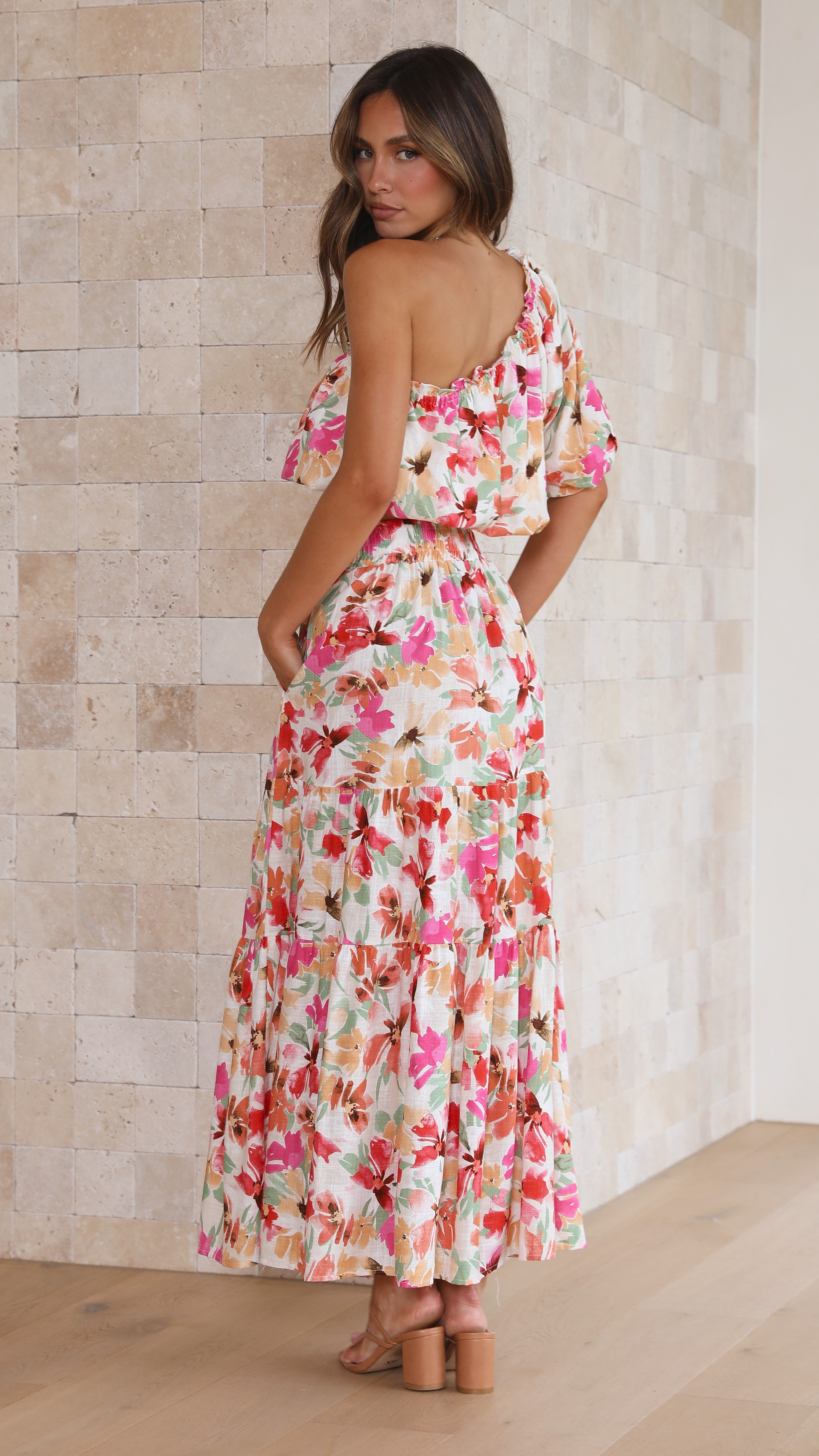 Angie Maxi Skirt - Fiery Rose-Sunshines Bliss