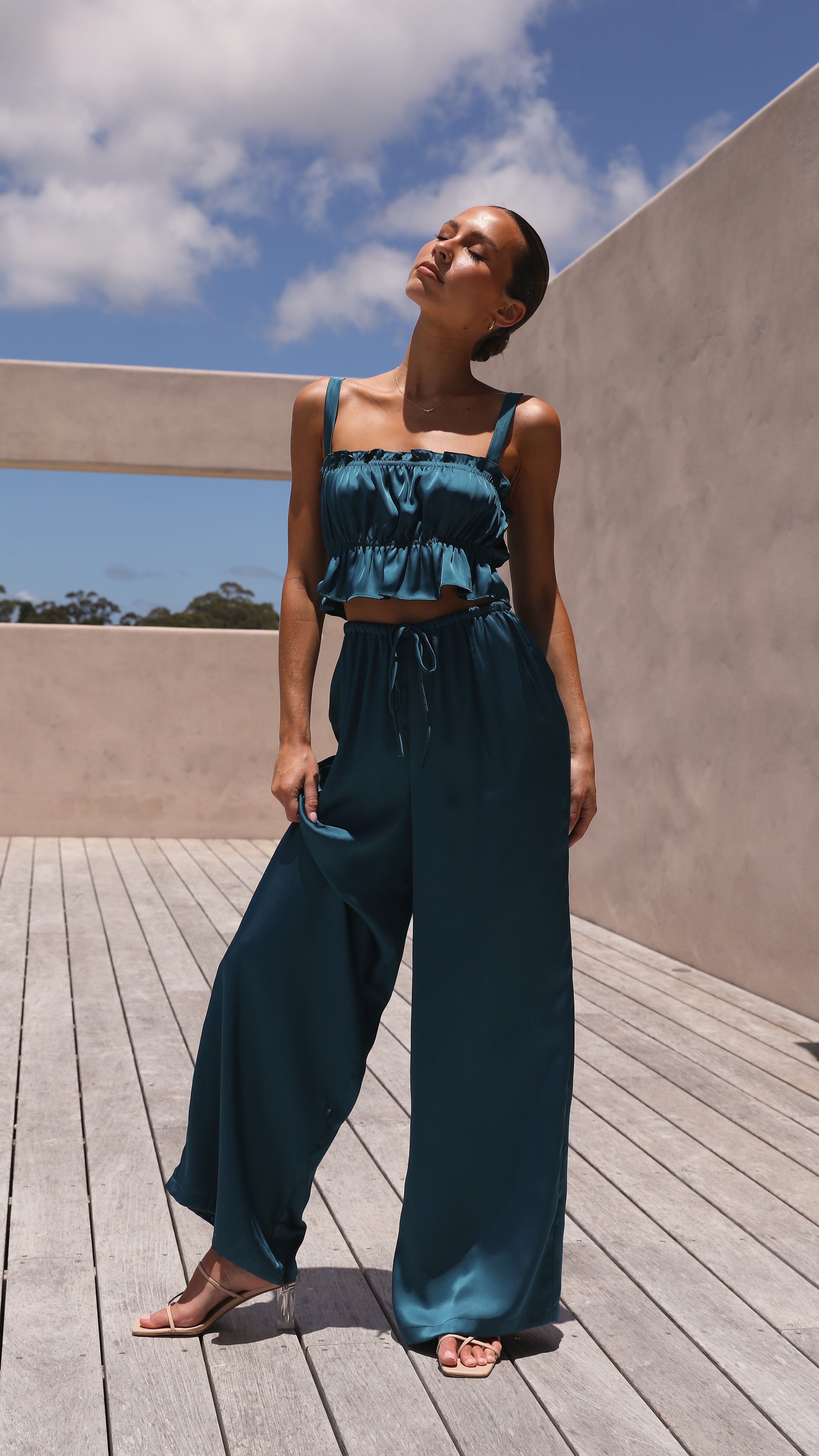 Zuri Pants - Teal-Sunshines Bliss