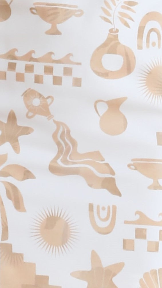 Cove Mini Dress - White/Sand-Sunshines Bliss