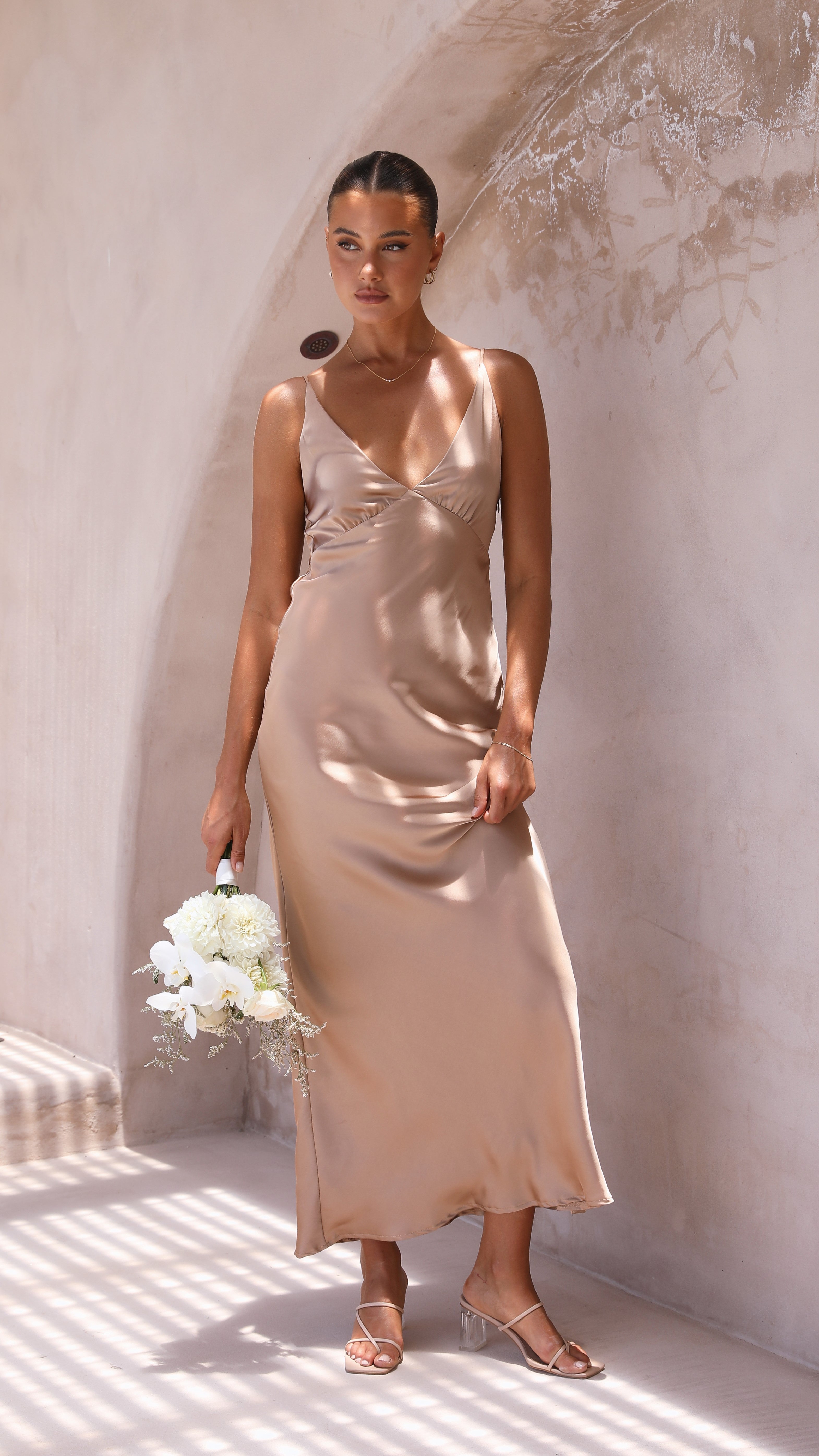 Ziah Maxi Dress - Latte-Sunshines Bliss