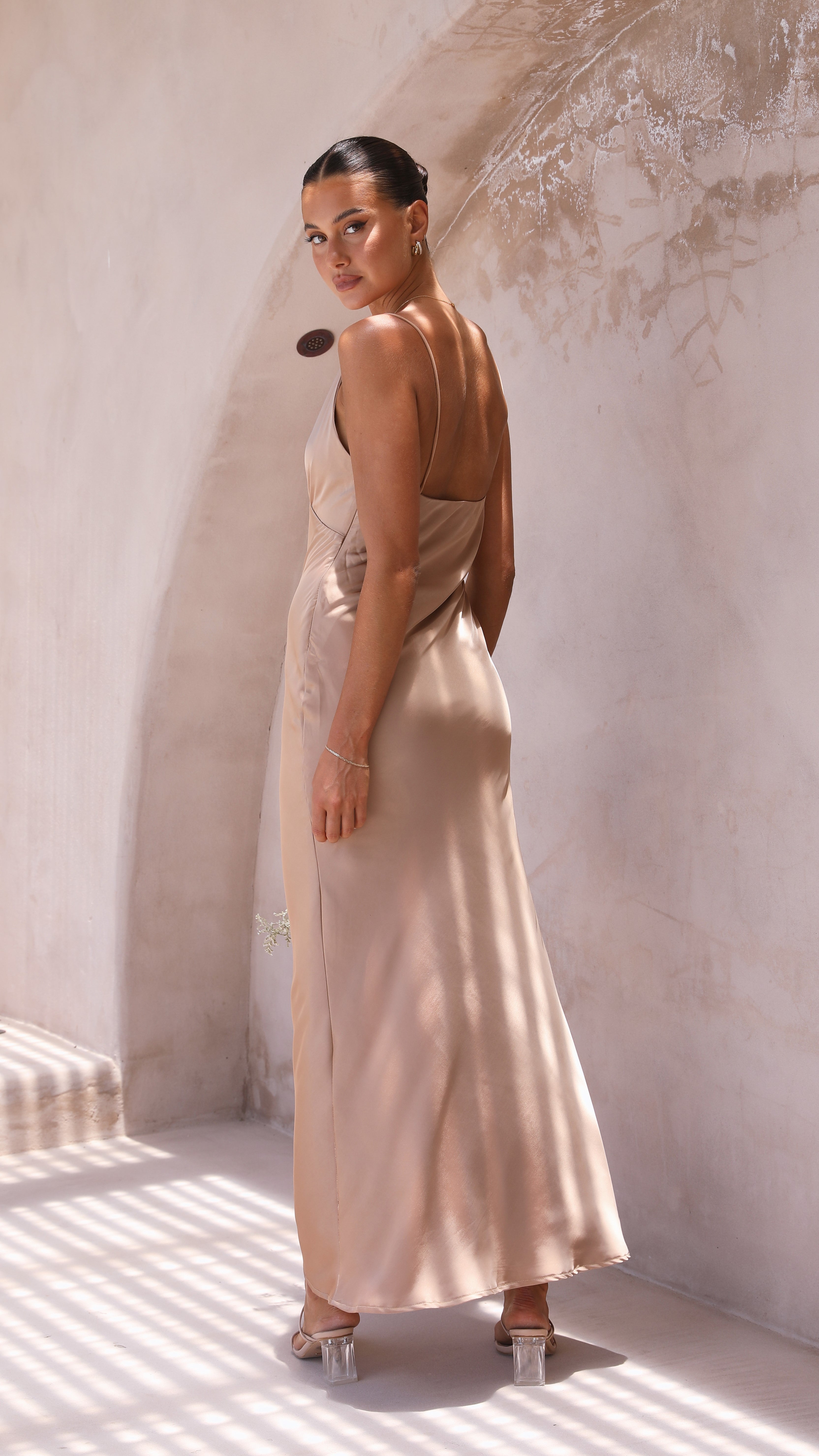 Ziah Maxi Dress - Latte-Sunshines Bliss