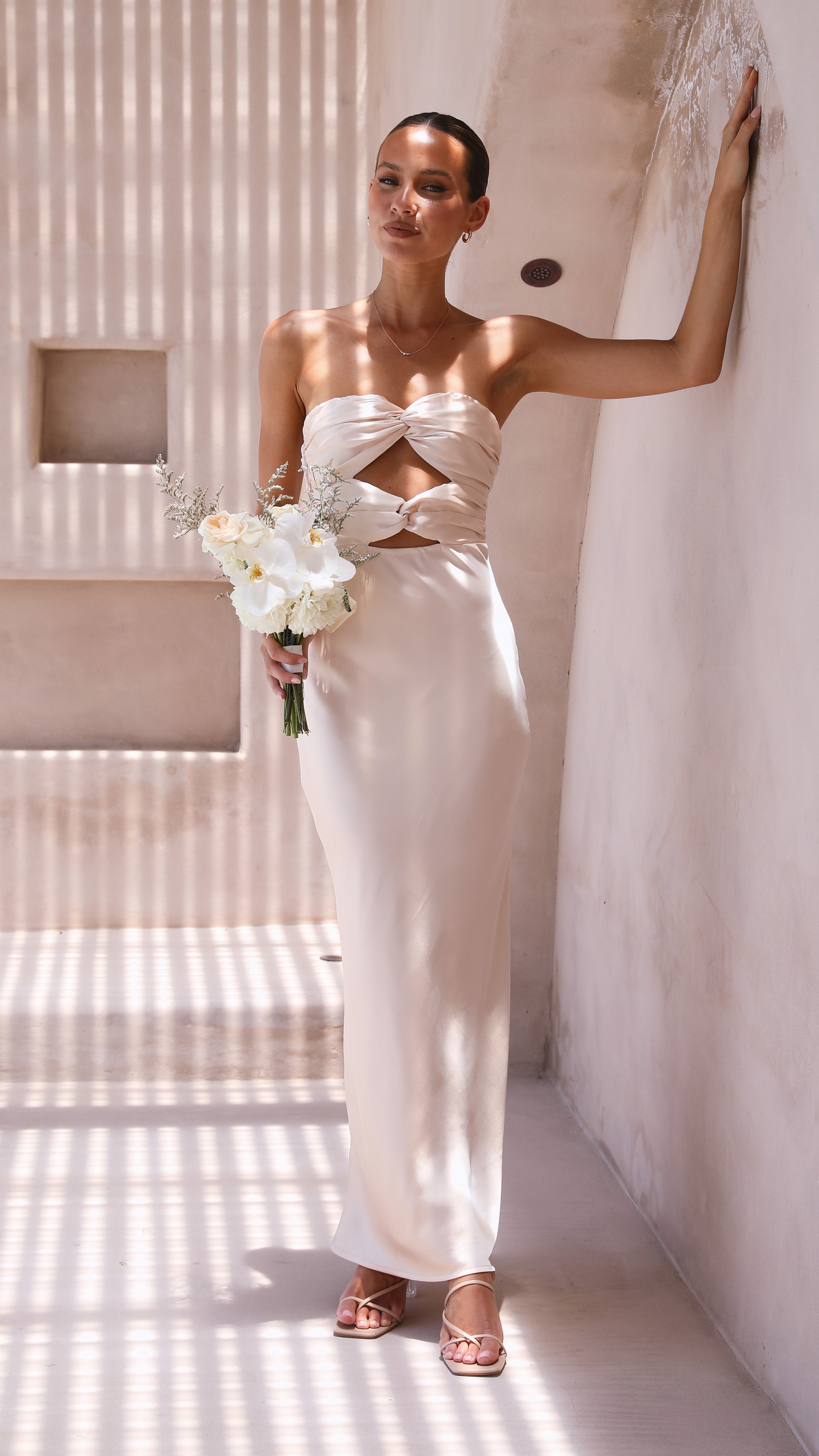 Izy Maxi Dress - Champagne-Sunshines Bliss