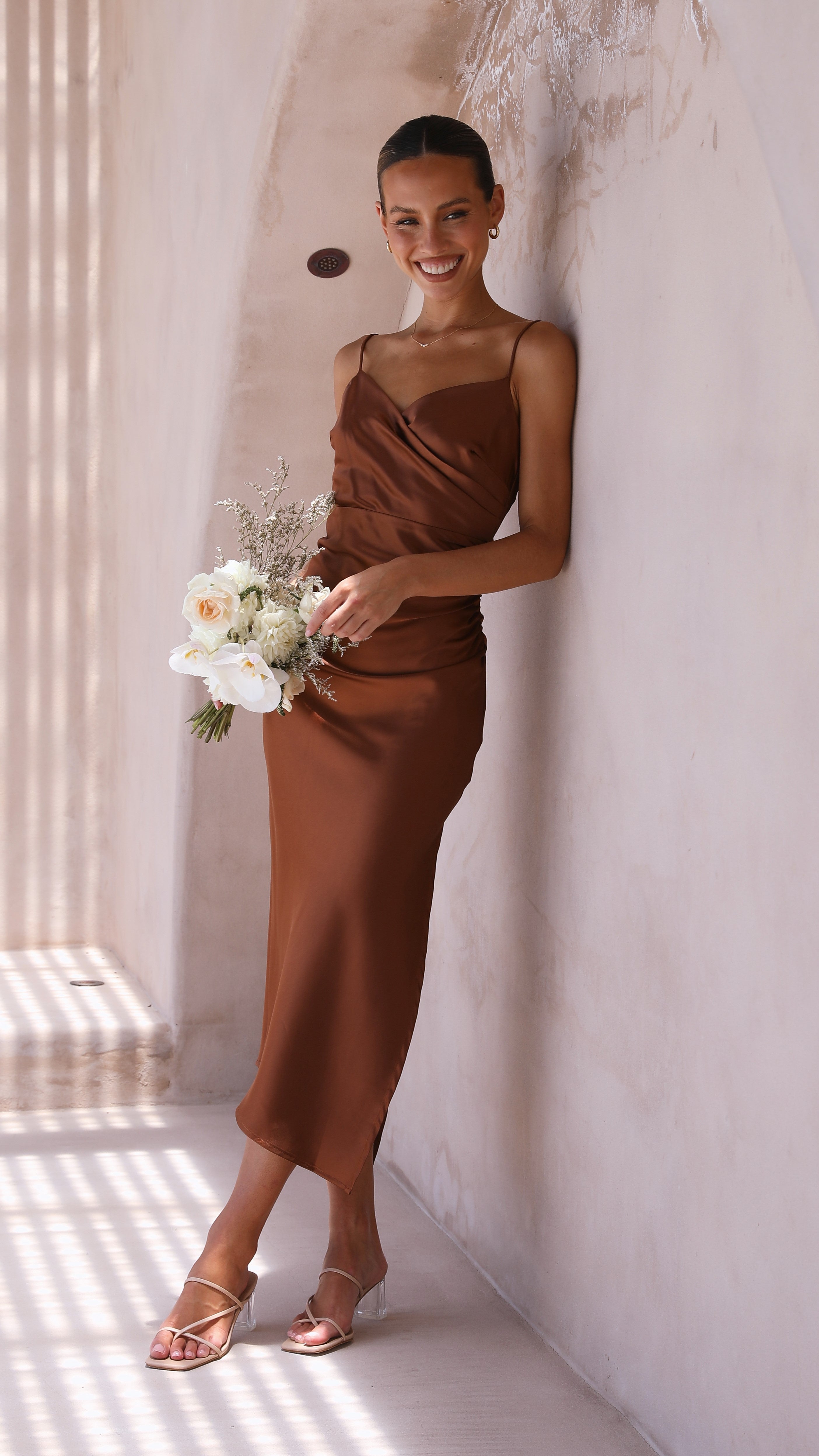 Monte Midi Dress - Brown-Sunshines Bliss