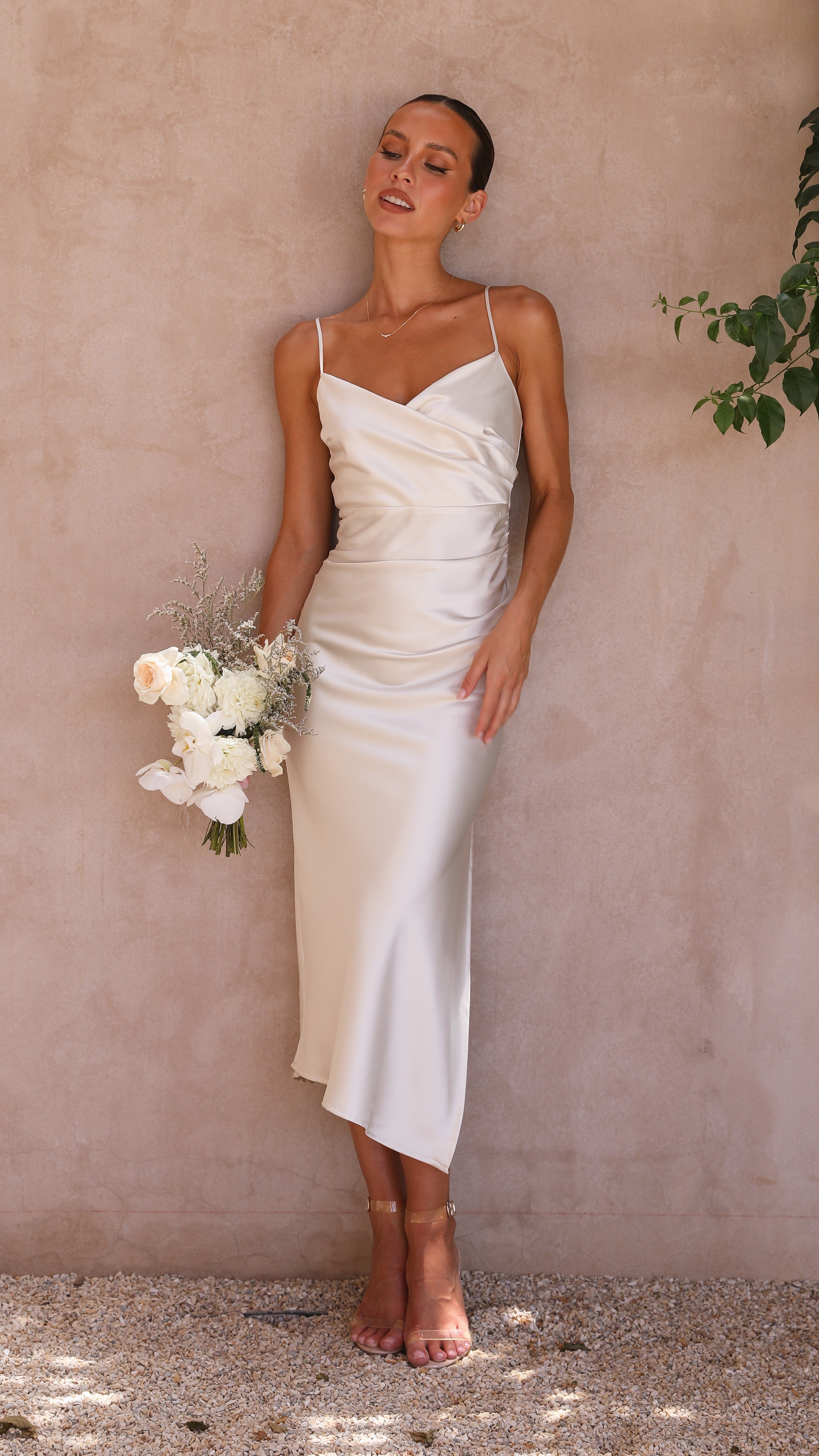 Monte Midi Dress - Ivory-Sunshines Bliss