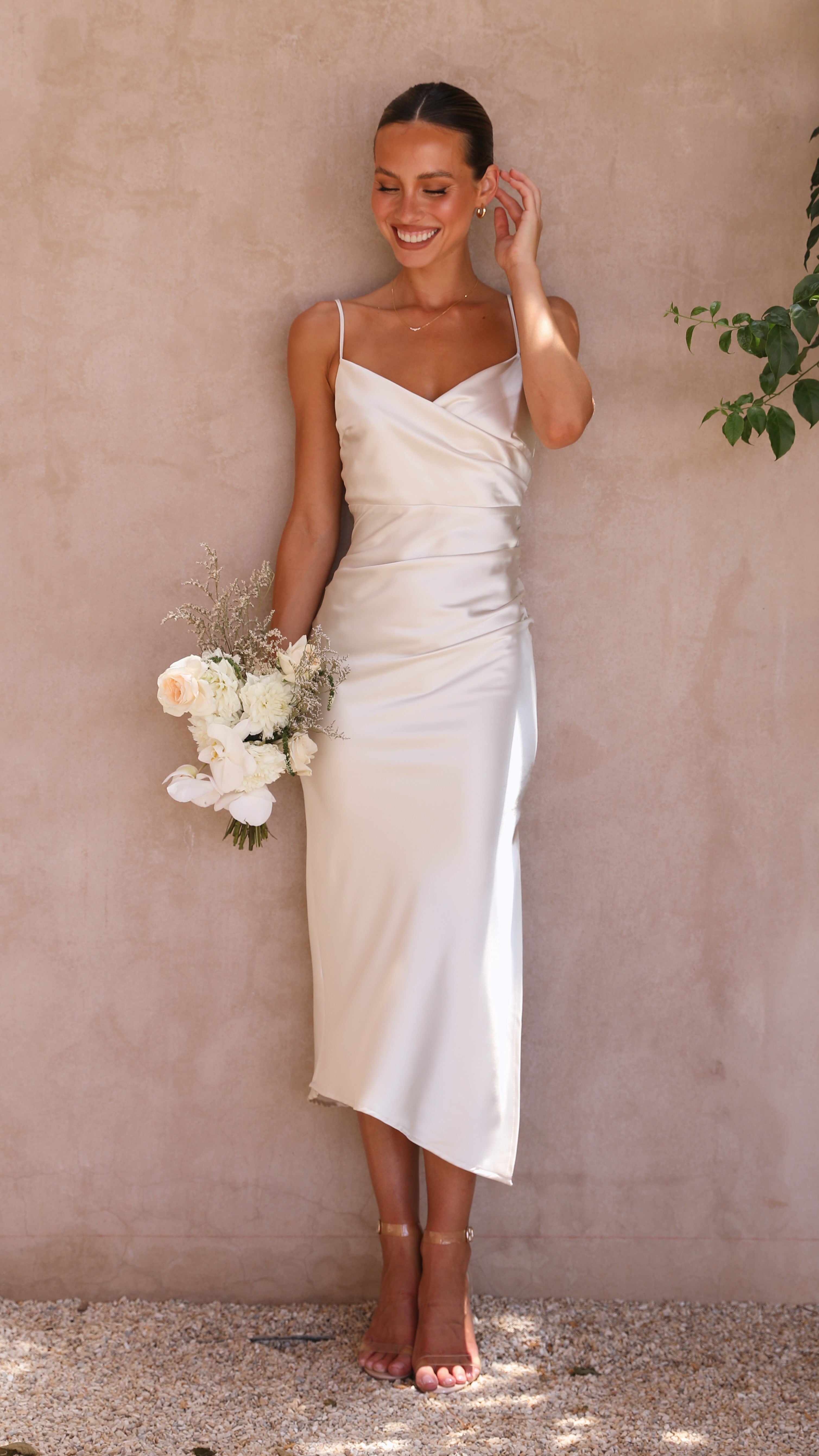 Monte Midi Dress - Ivory-Sunshines Bliss