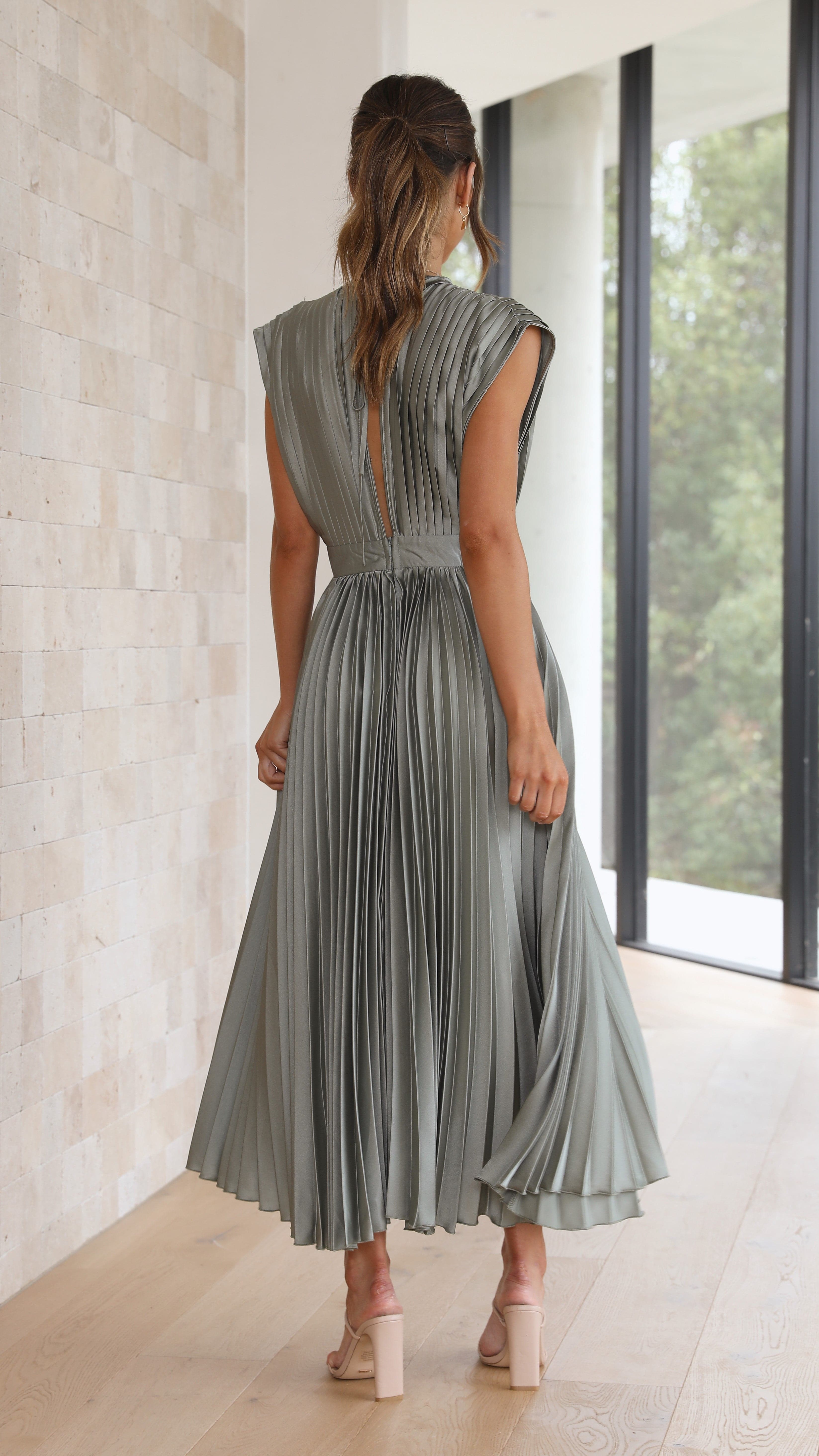 Gina Maxi Dress - Olive-Sunshines Bliss