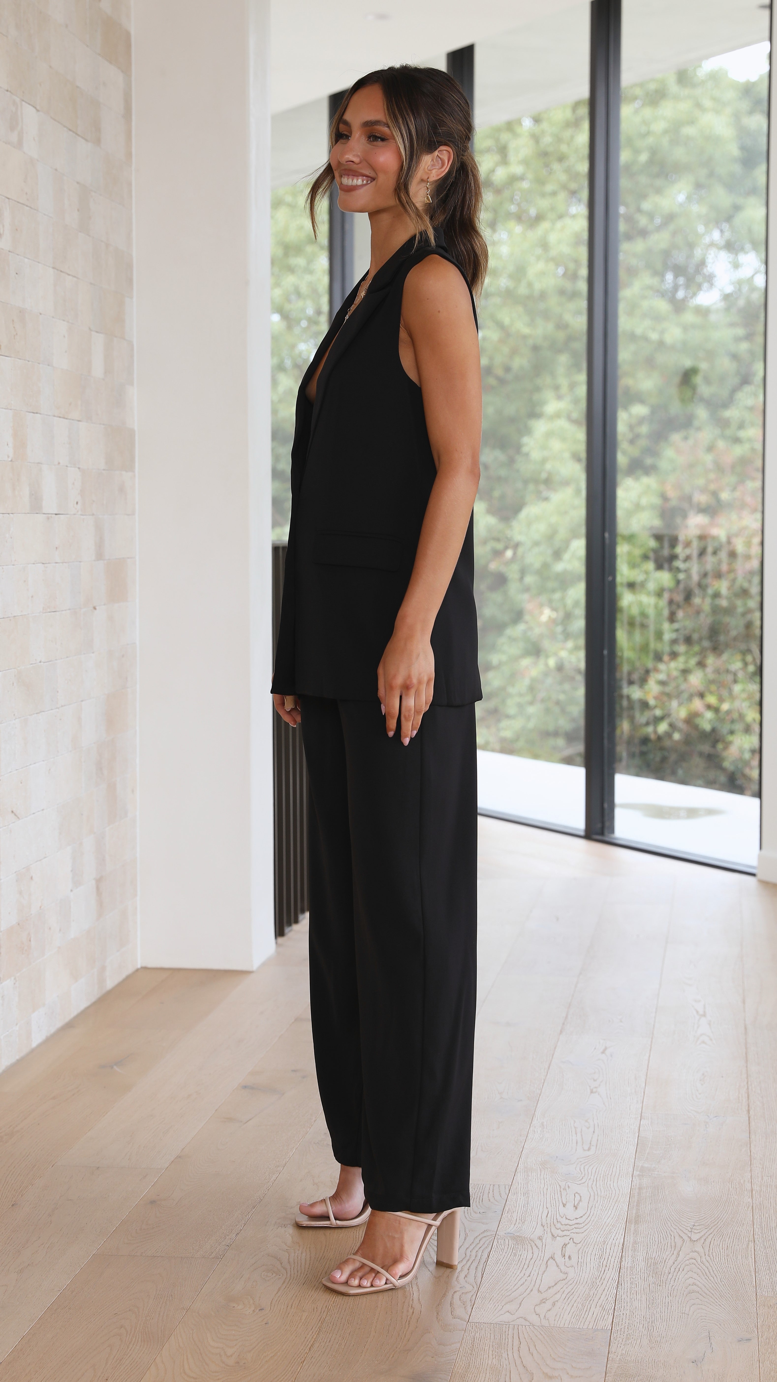 Georgie Vest and Pants Set - Black-Sunshines Bliss